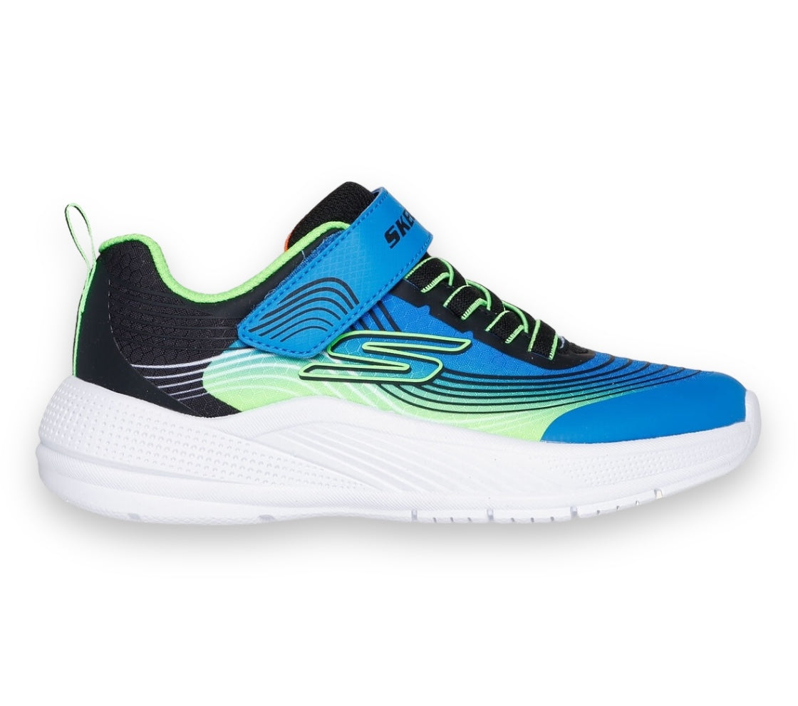 Skechers- Boys blue/lime runner - Microspec advance