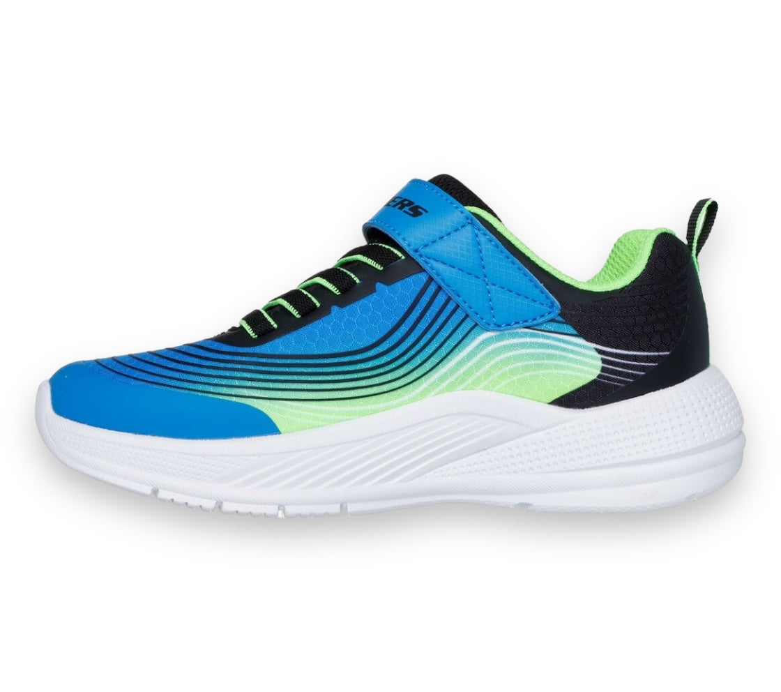 Skechers- Boys blue/lime runner - Microspec advance