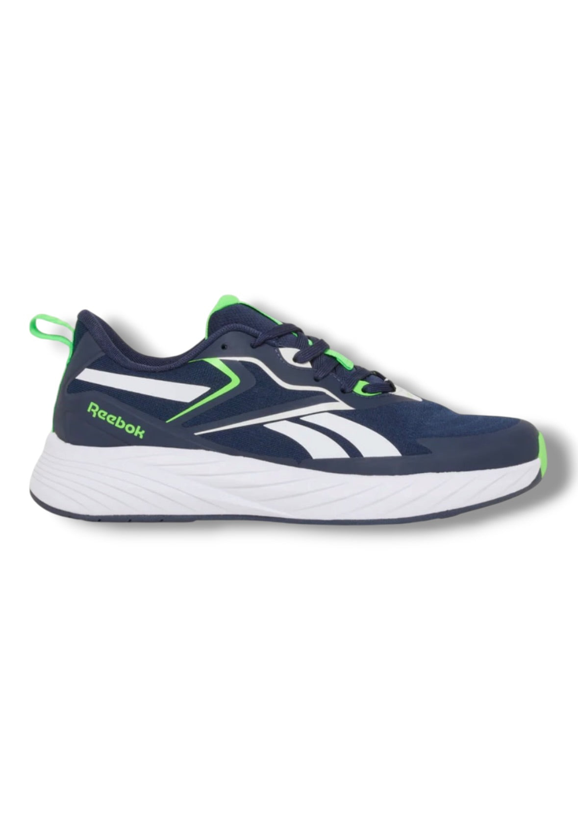 Reebok - Mens navy/lime runner - Verse