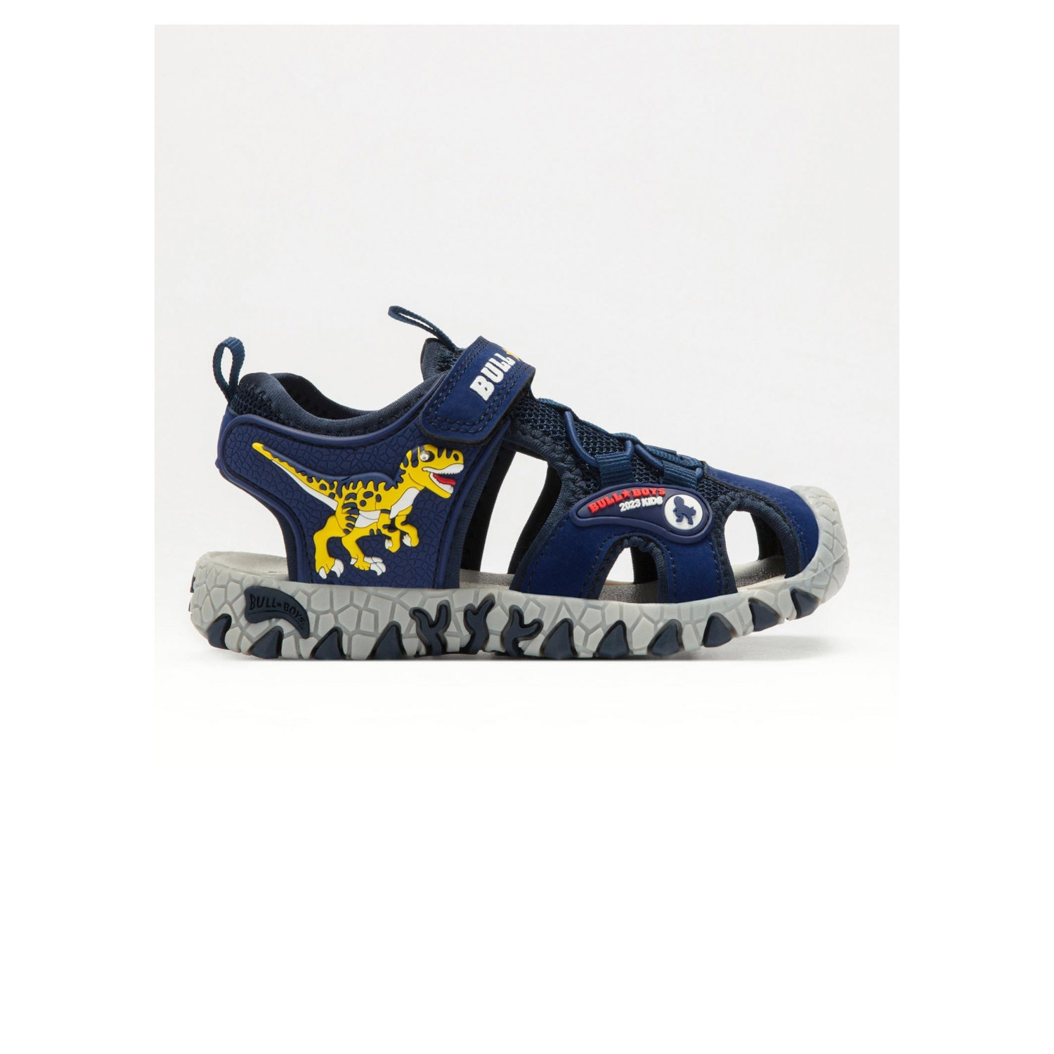 Bull boys - Boys navy light up Dino closed-toe sandal - Velociraptor
