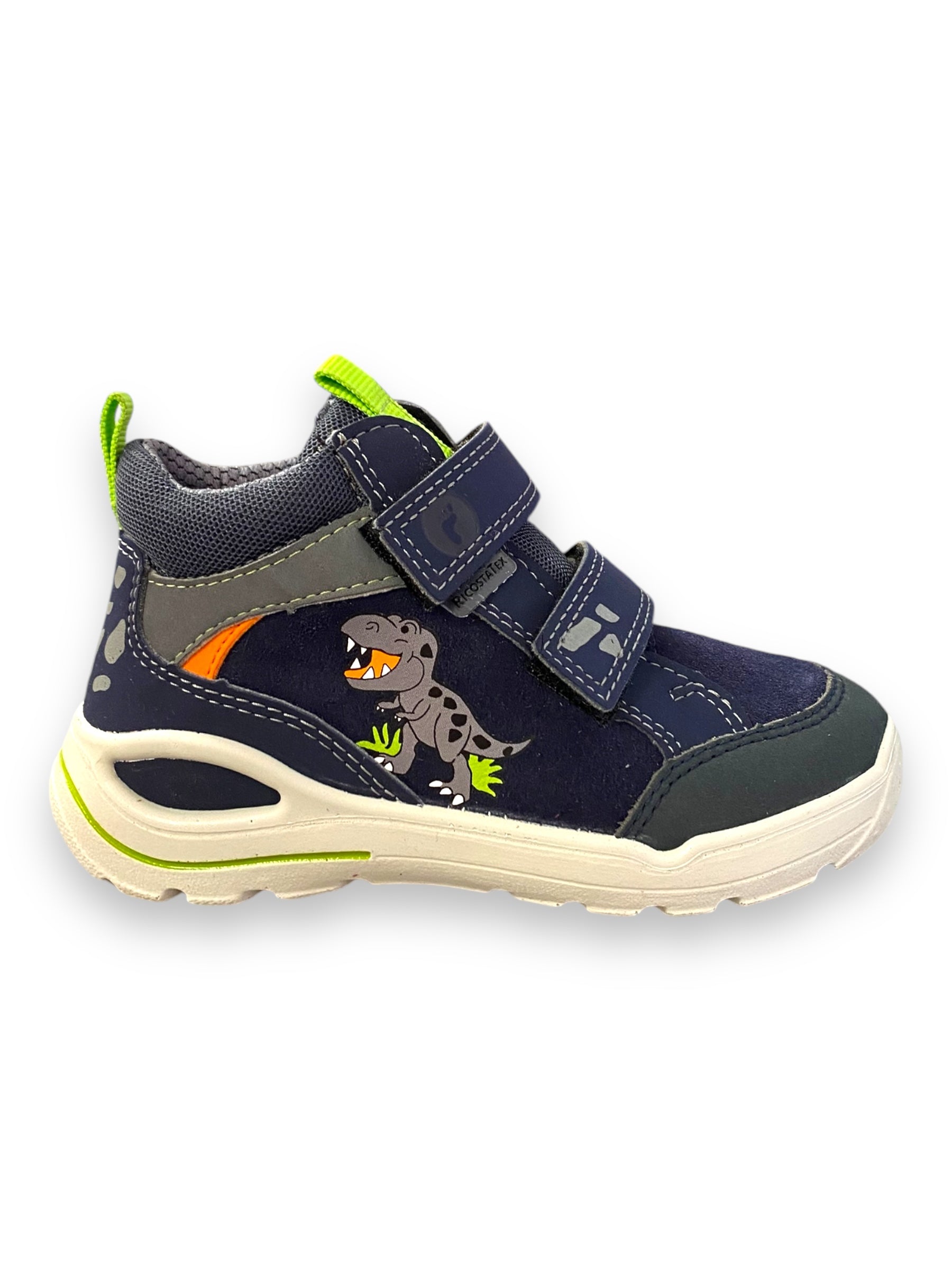 Ricosta - Boys navy dinosaur boot - Stone