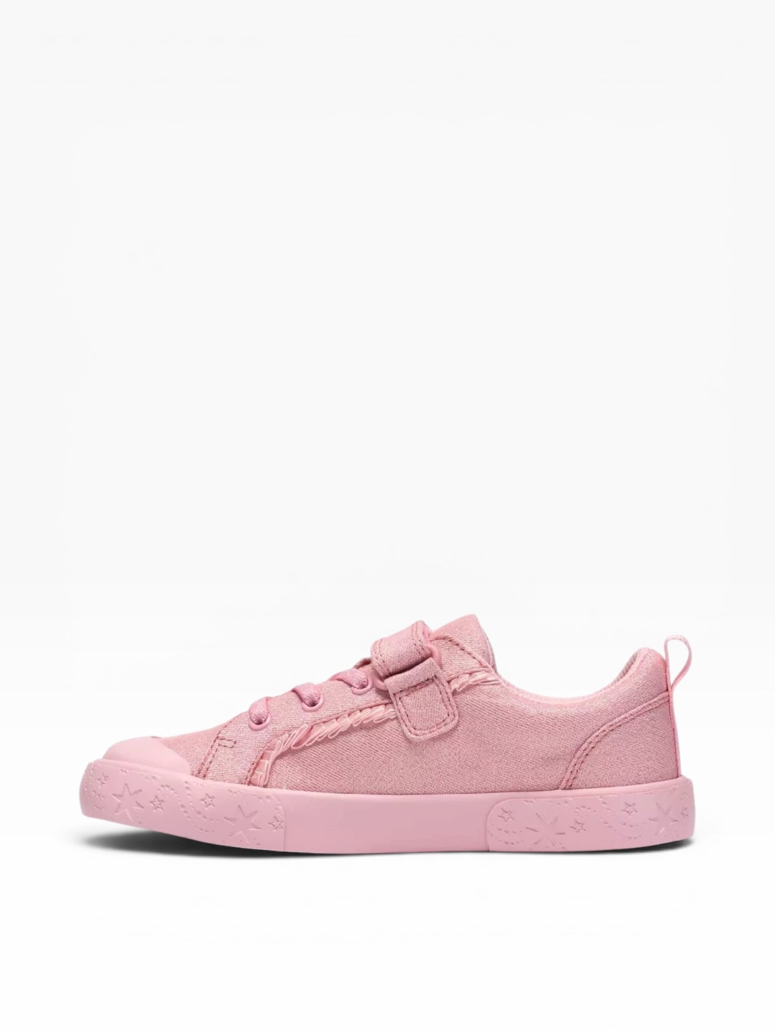 Clark’s - Girls pink glitter canvas - FoxingGleam K