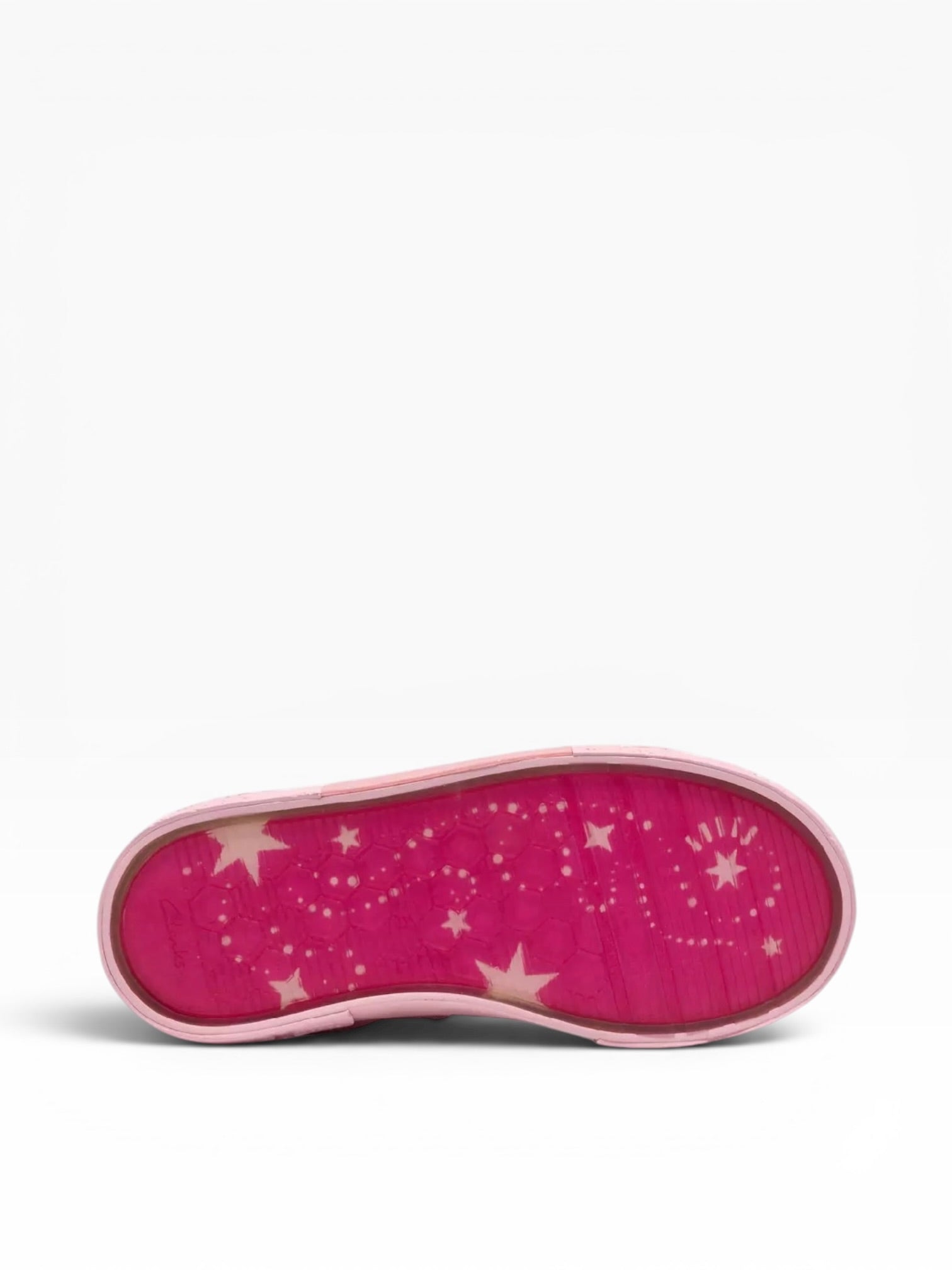 Clark’s - Girls pink glitter canvas - FoxingGleam K