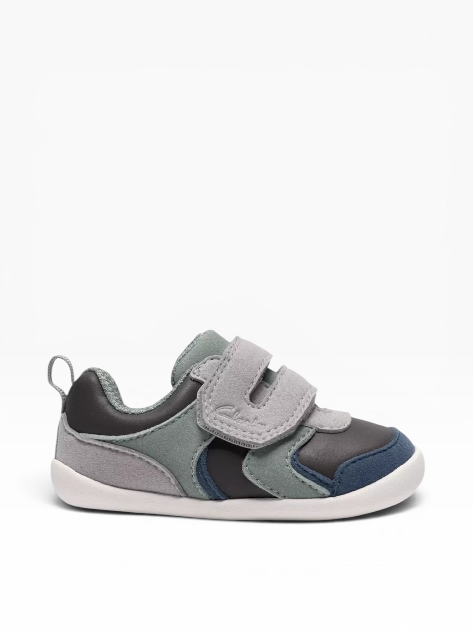 Clarks - Boys grey/teal pre-walker - Roamer Sky T
