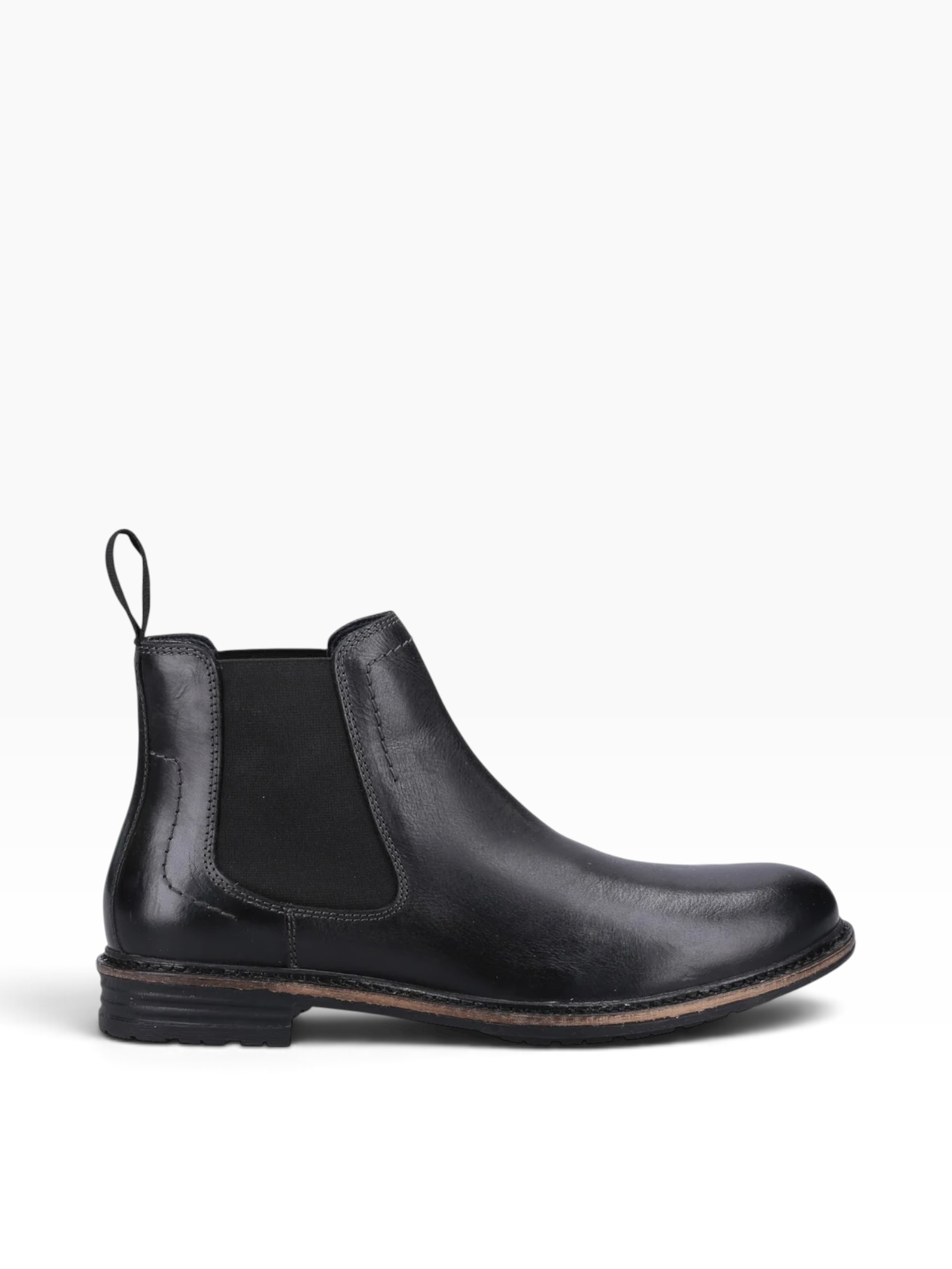 Hush puppies - Mens  black Chelsea boot - Justin