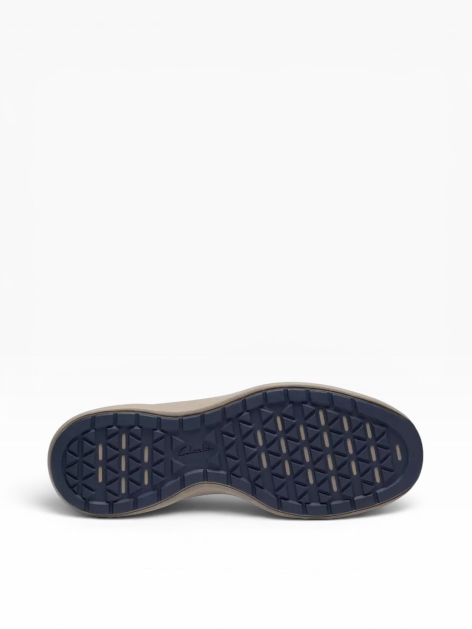Clarks - Mens navy leather shoe - Mullan Moc