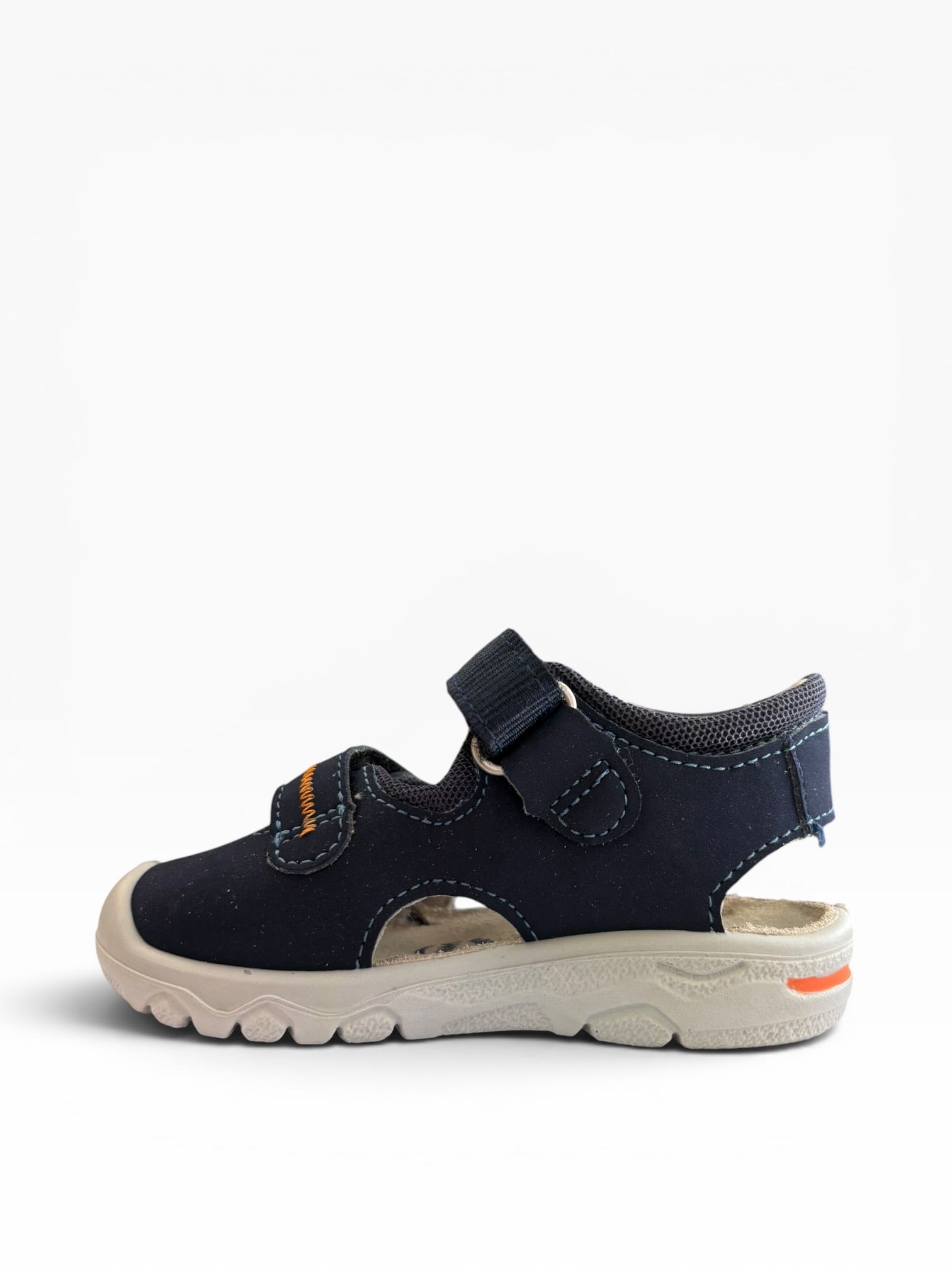 Ricosta - Boys navy/orange closed toe sandal - Dobby