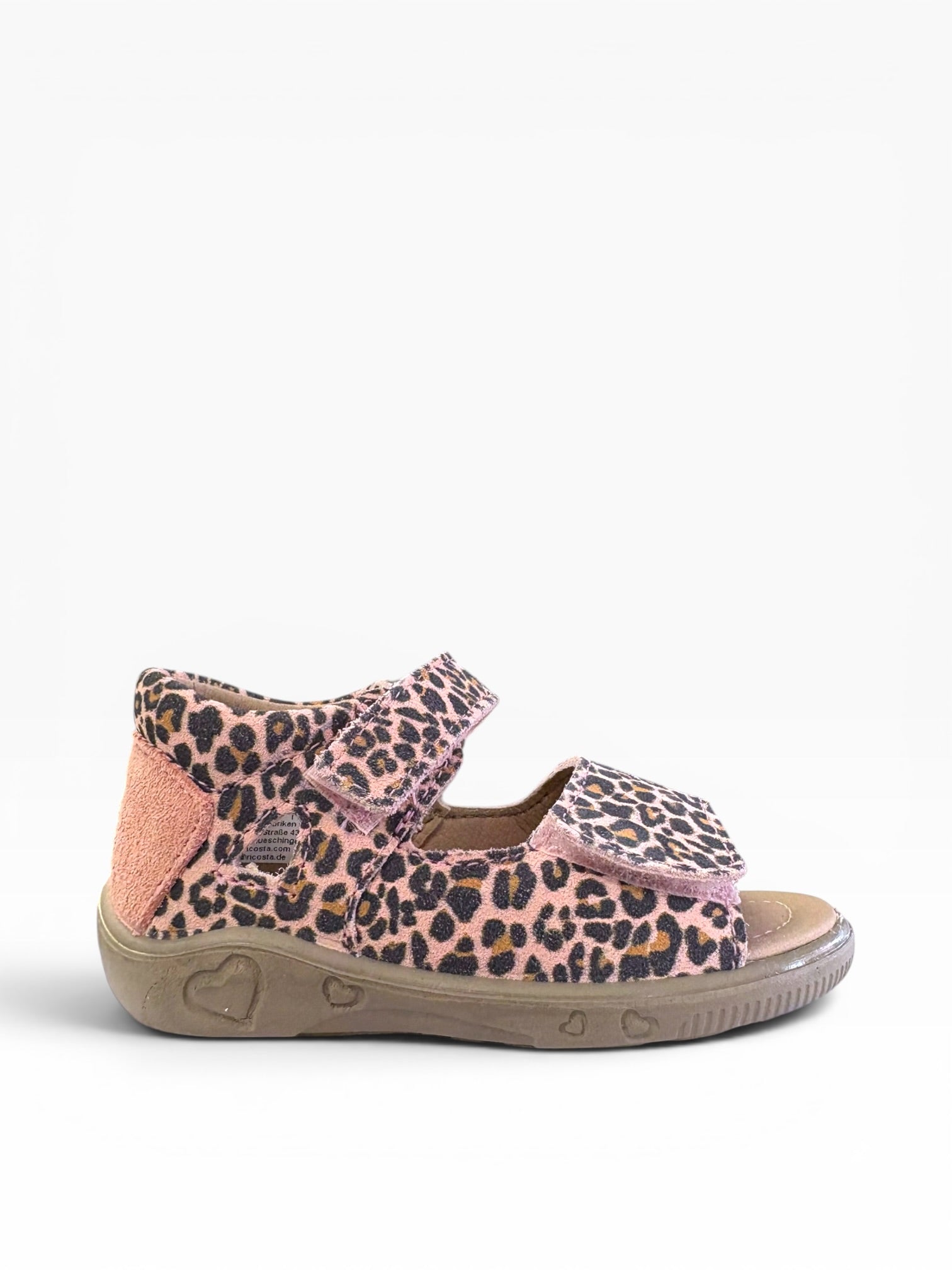 Ricosta - Girls pink leopard sandal - Taya
