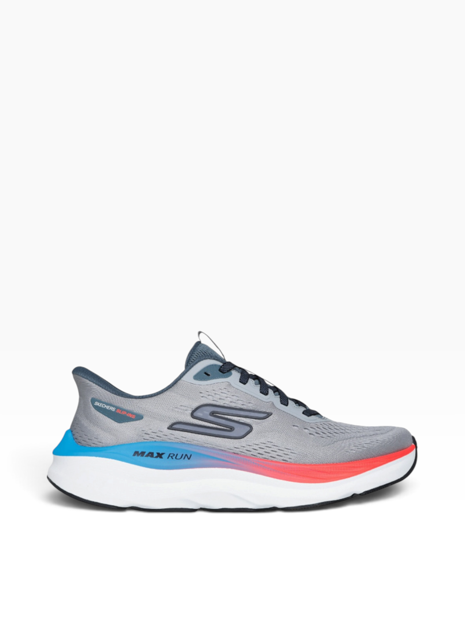 Skechers - Mens grey/multi slip-in runner - Max run