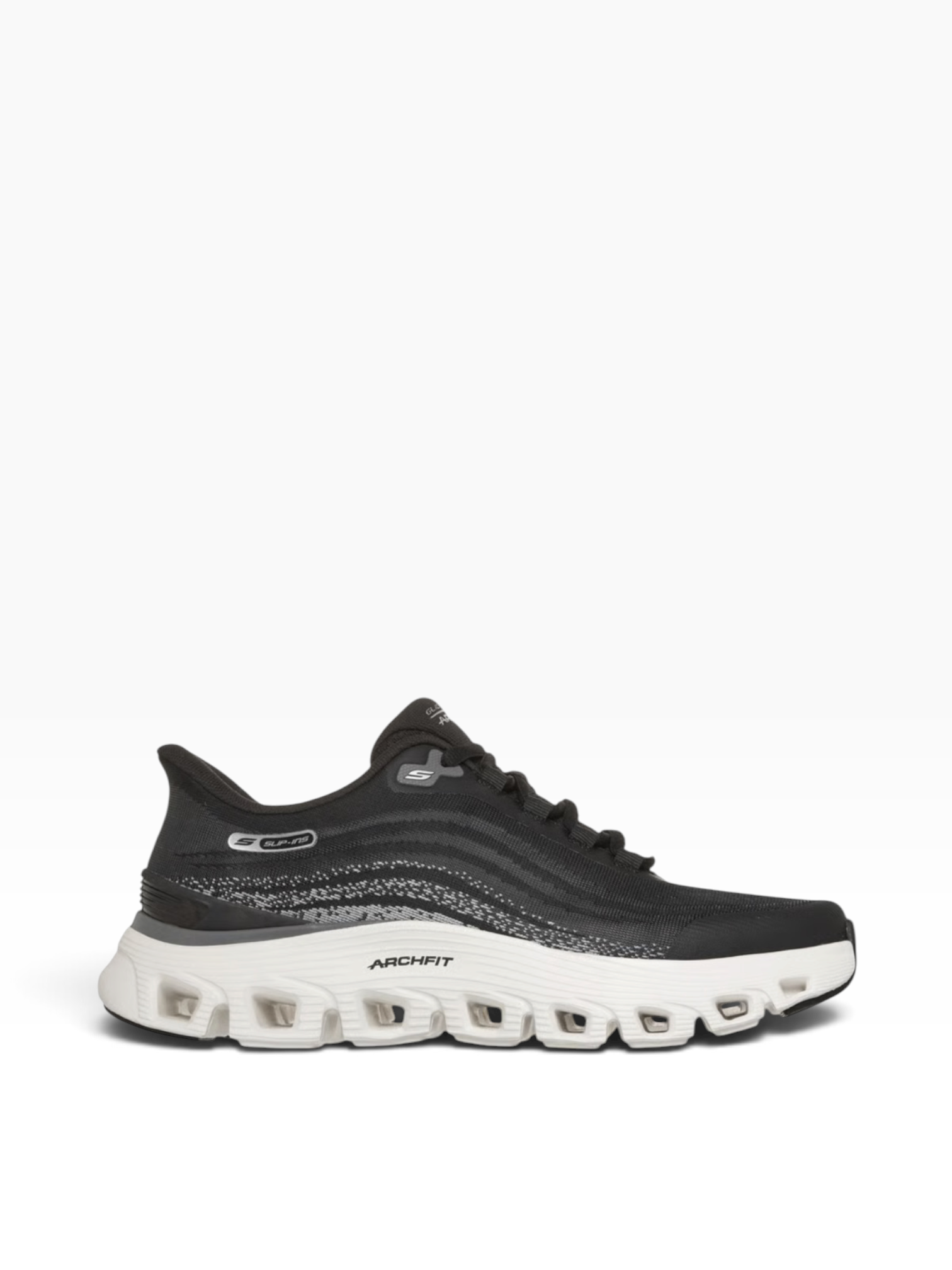 Skechers - Mens black slip-in runner - Zanaro