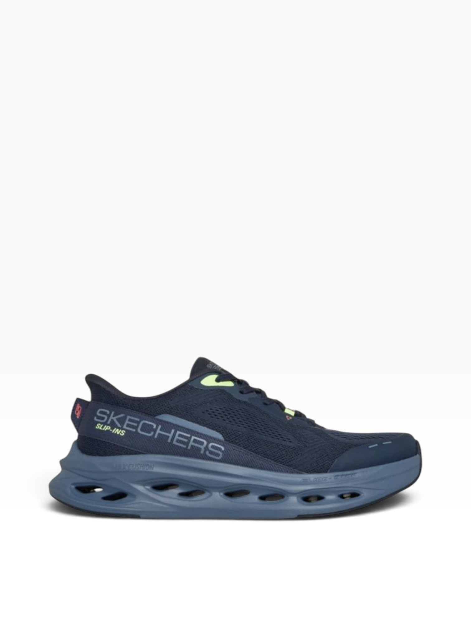 Skechers - Mens navy/lime runner - Advert