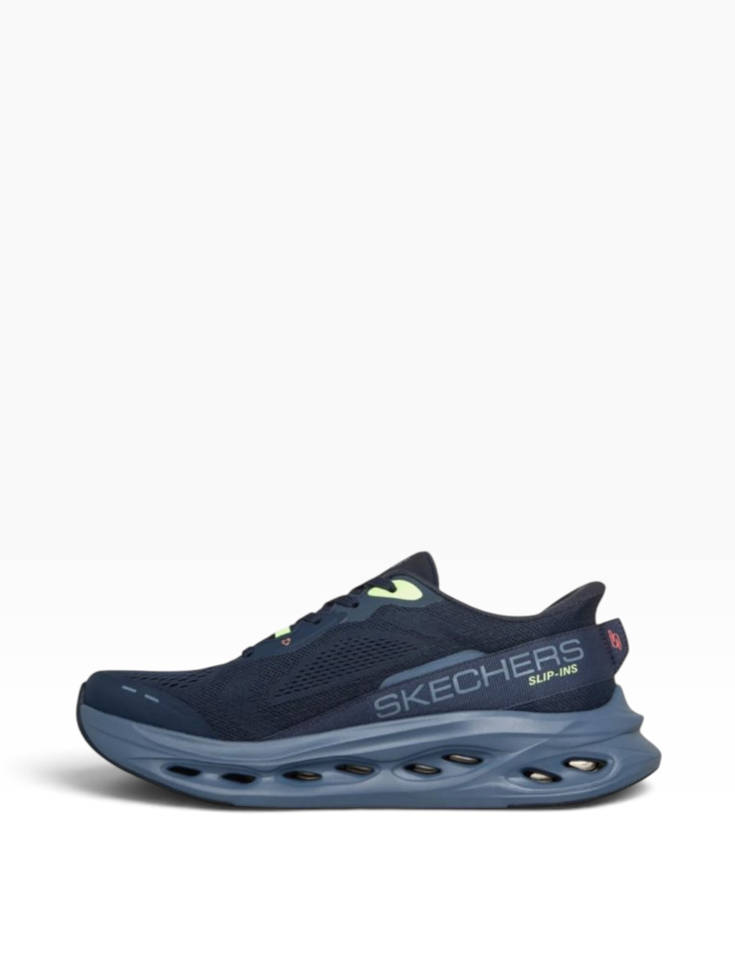 Skechers - Mens navy/lime runner - Advert