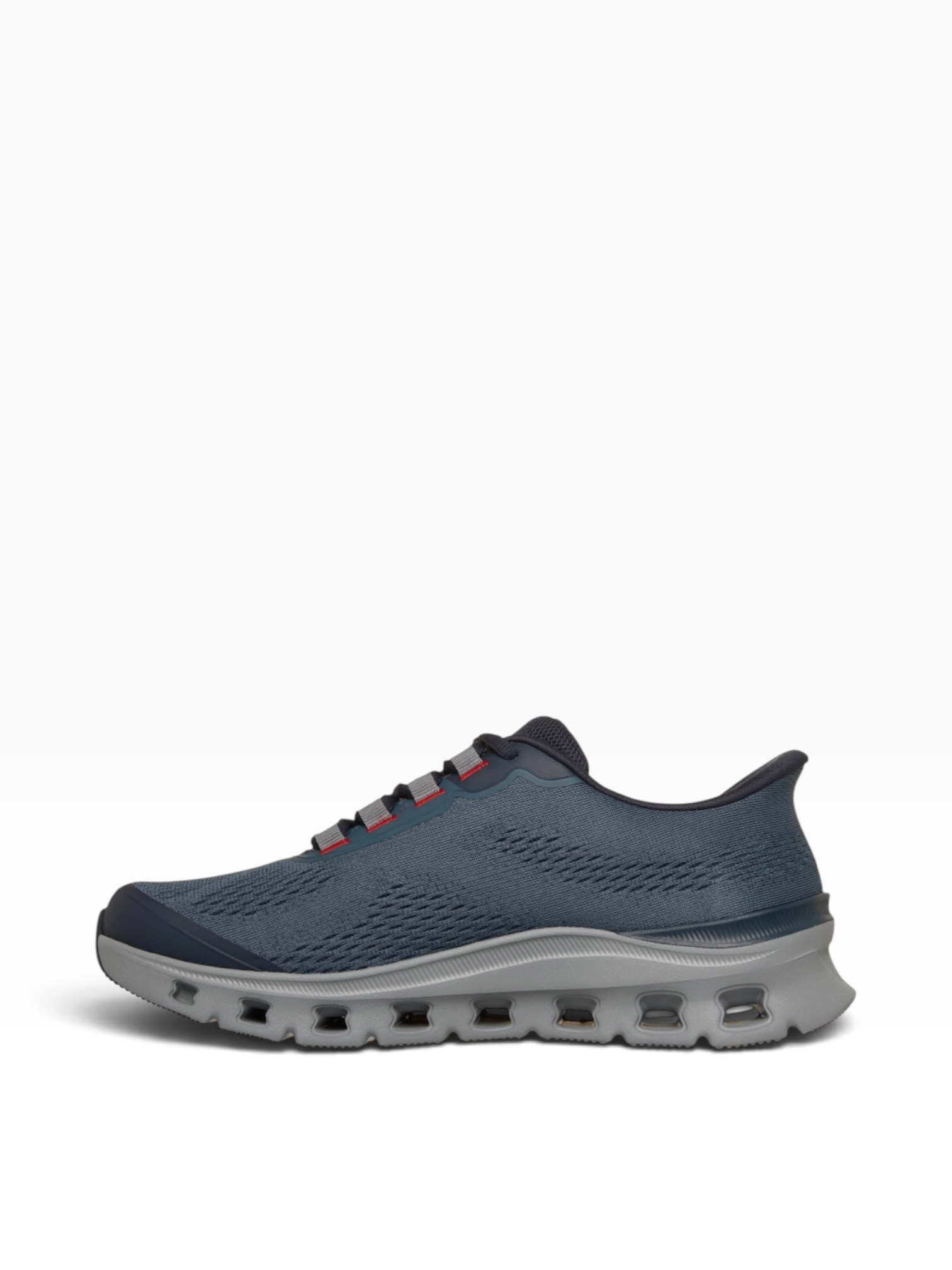 Skechers - Mens navy/grey waterproof slip-in runner - Chaching