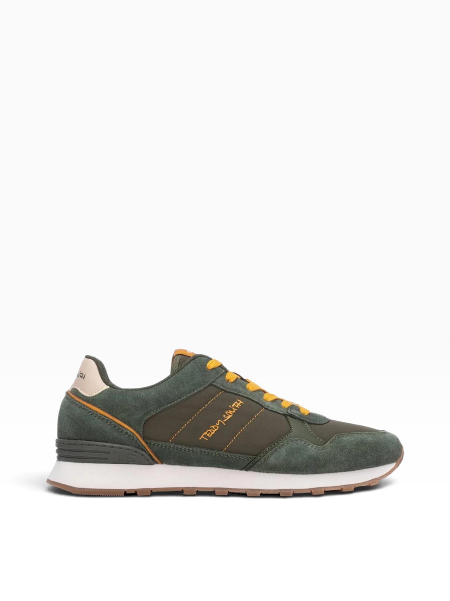Teddy smith - Mens green/mustard runner - 121015