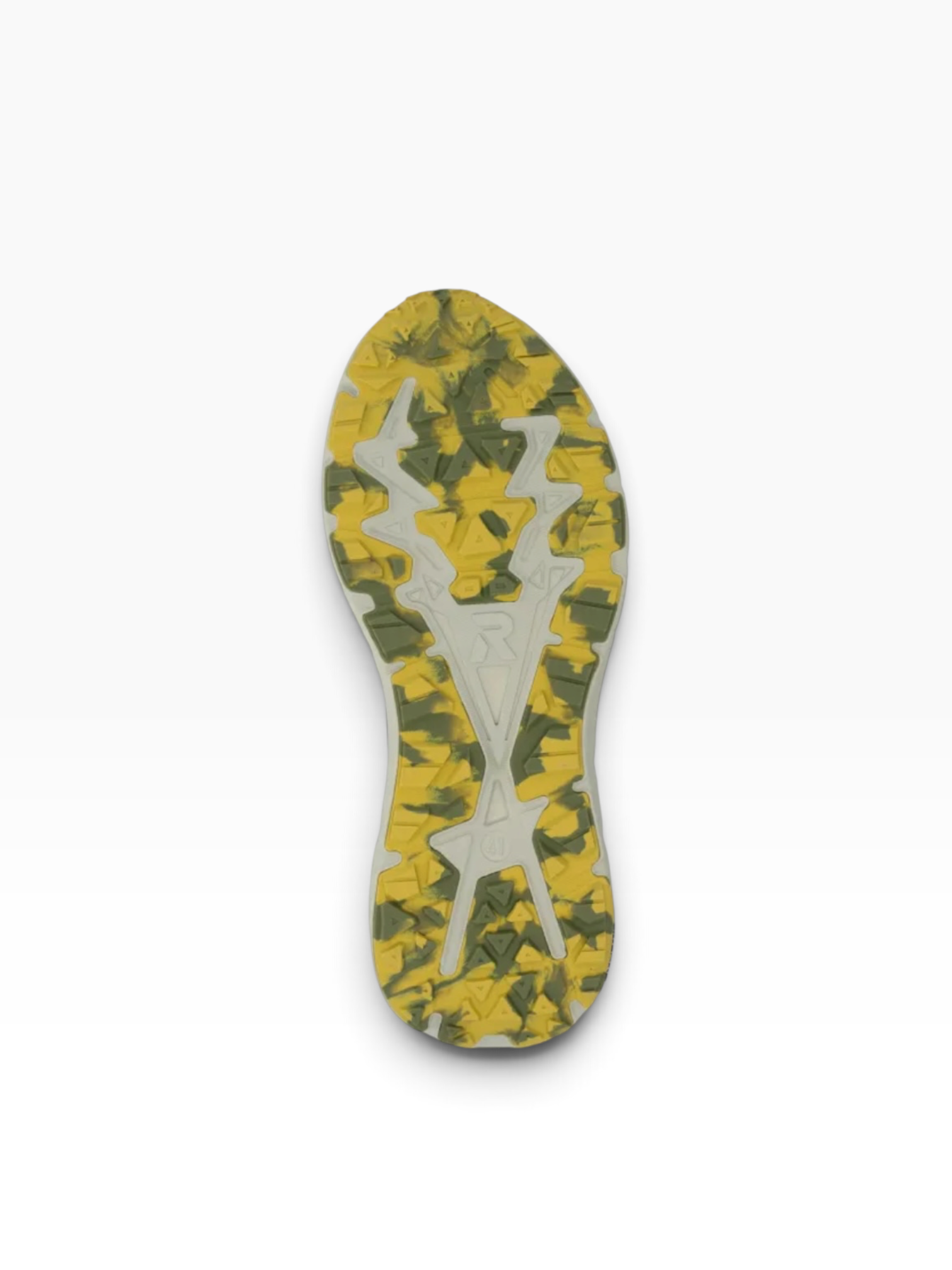 Rieker - Mens khaki/yellow waterproof runner - U4500-54