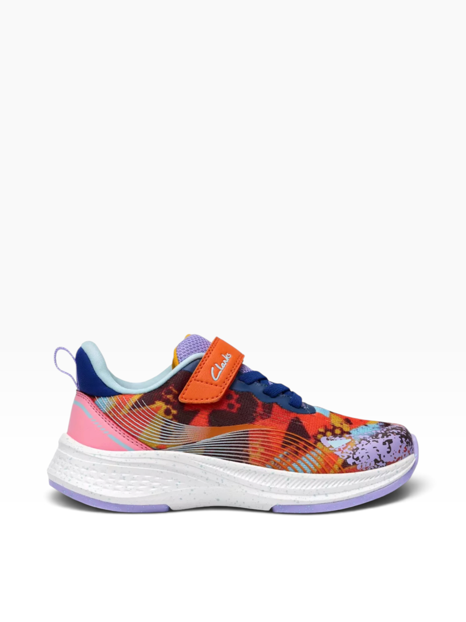 Clarks - Girls orange/multi runner - Lumen hero k