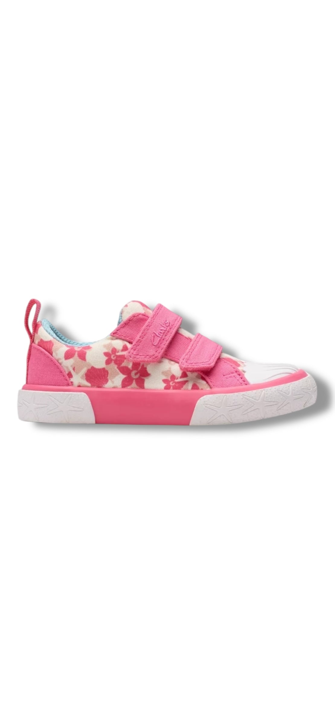 Clarks - Girls pink canvas shoe - FoxingShell T