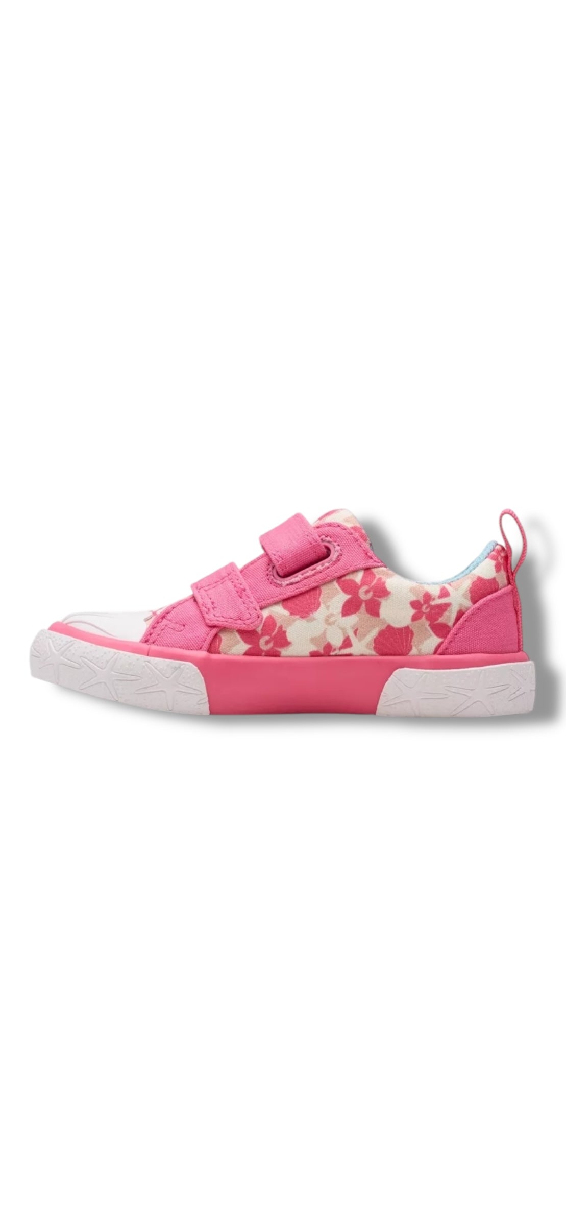 Clarks - Girls pink canvas shoe - FoxingShell T