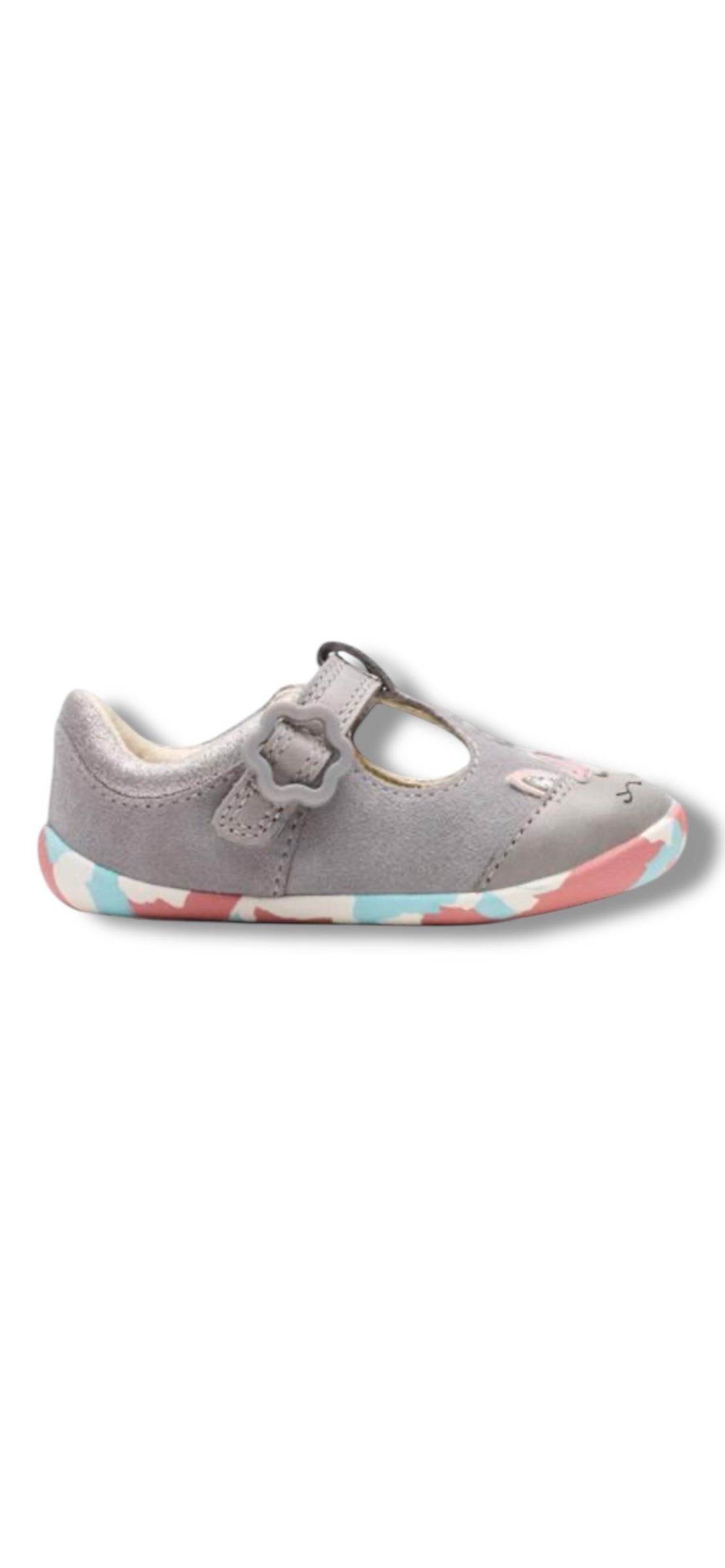 Clarks - Girls grey pre-walker - Roamer Myth T