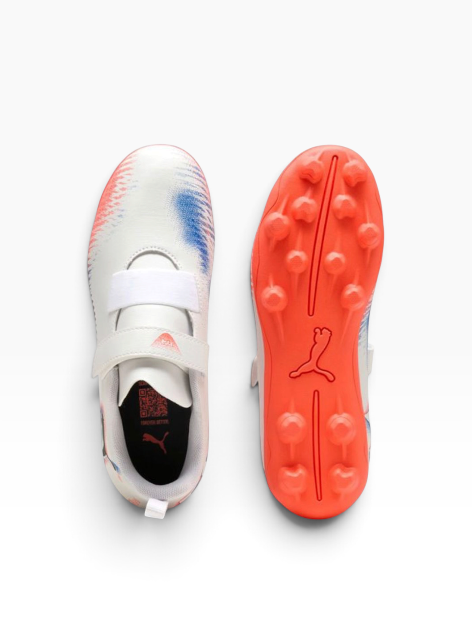 Puma - White/orange football boots - Future 8 Play