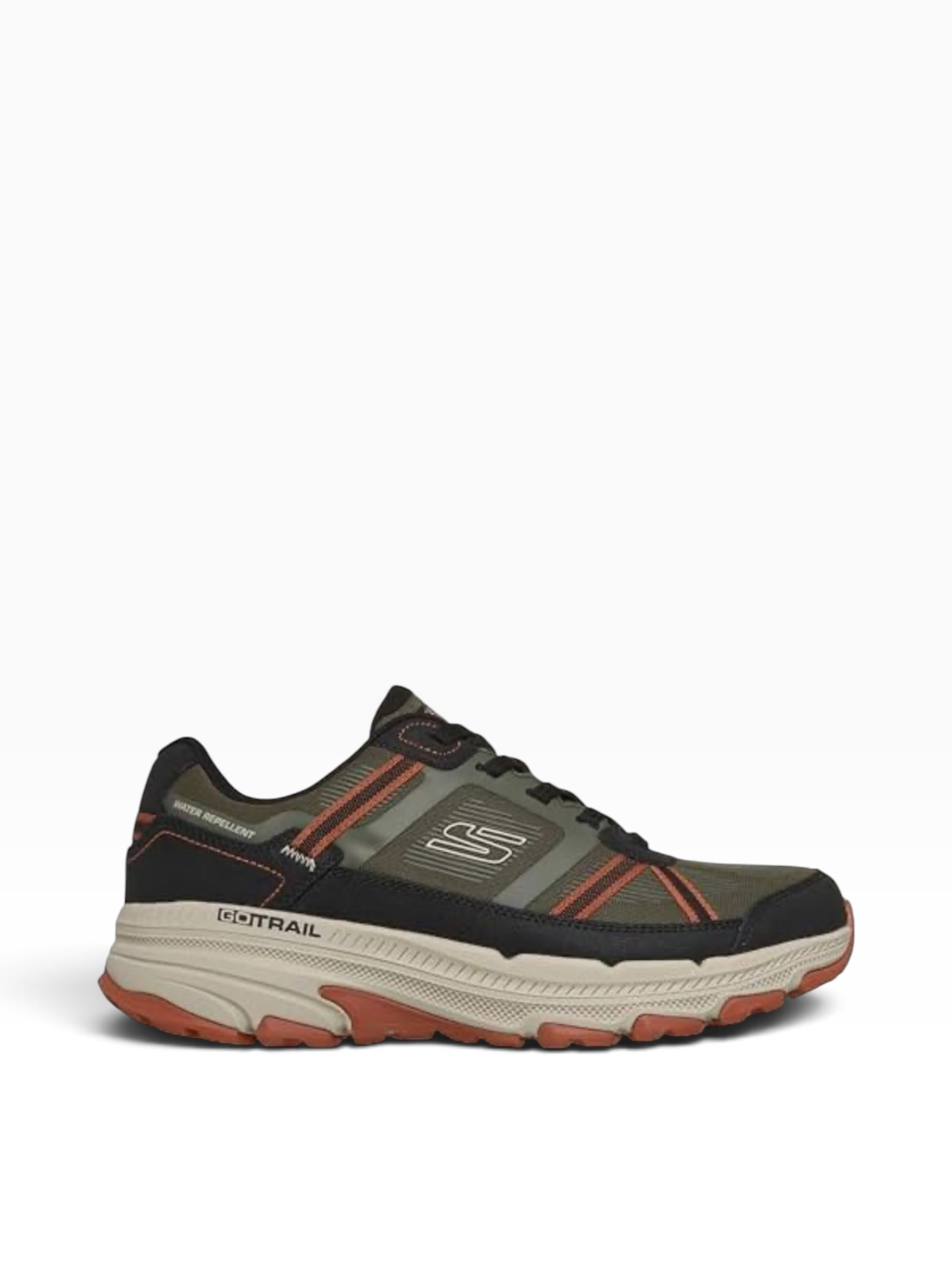 Skechers - Mens olive/orange runner - Altaridge