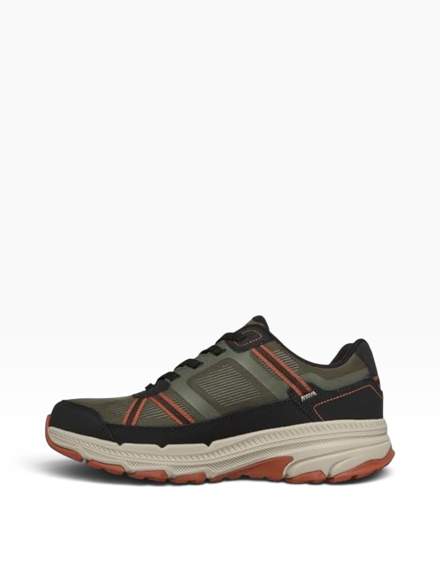 Skechers - Mens olive/orange runner - Altaridge