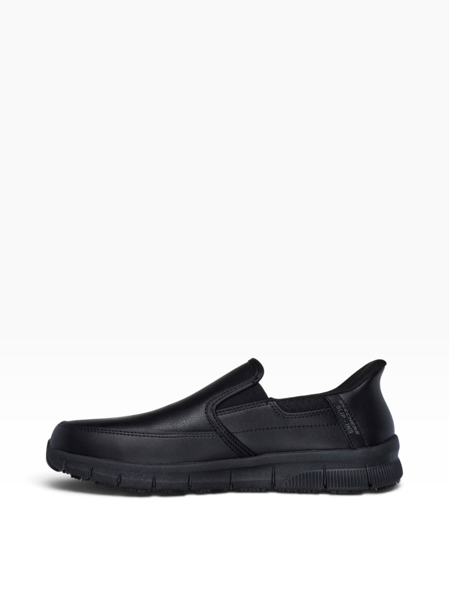 Skechers - Mens black slip-on shoe - Nampa-Broxtin