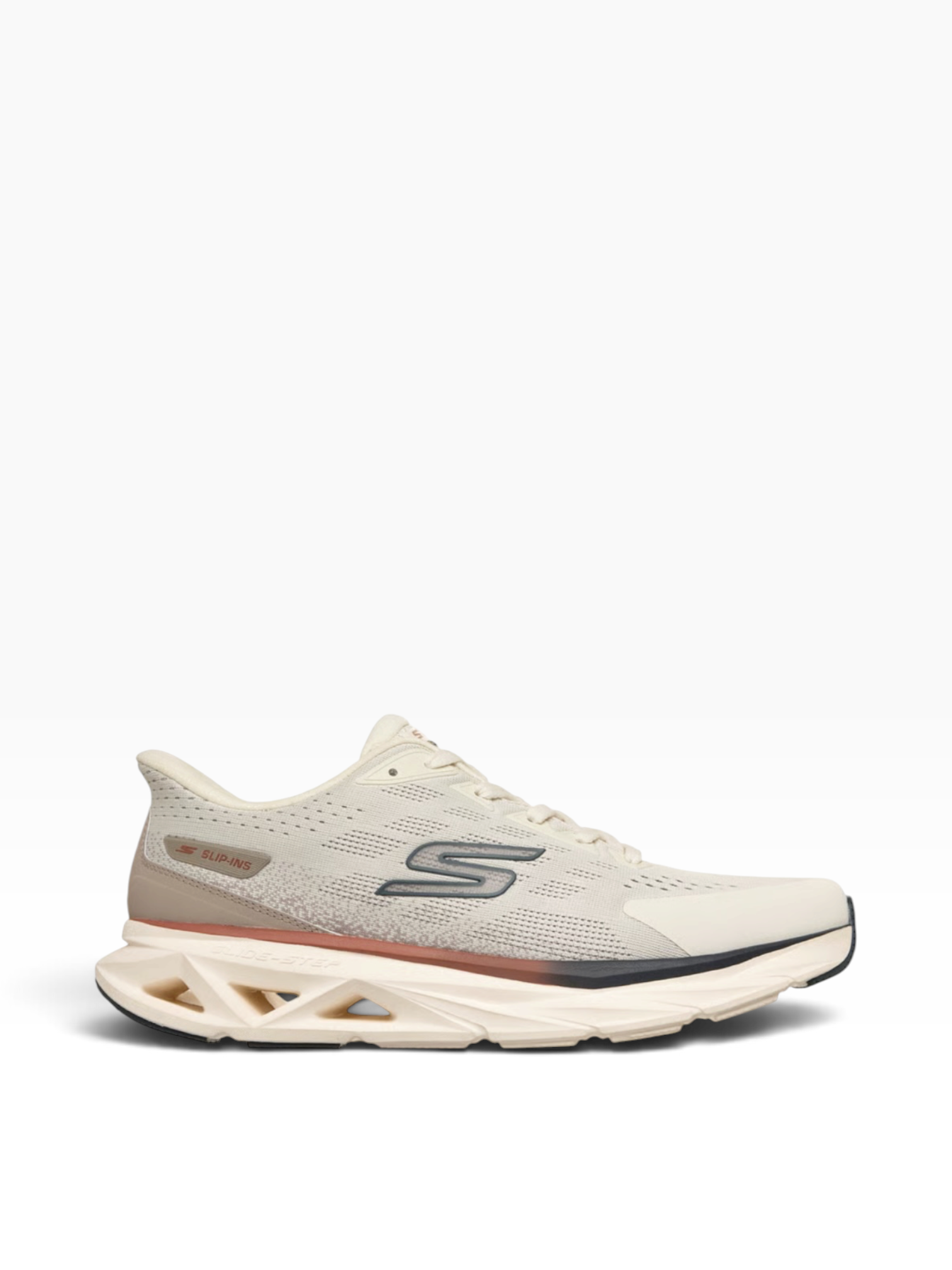 Skechers - Mens cream/beige runner - Glide-step Vortex