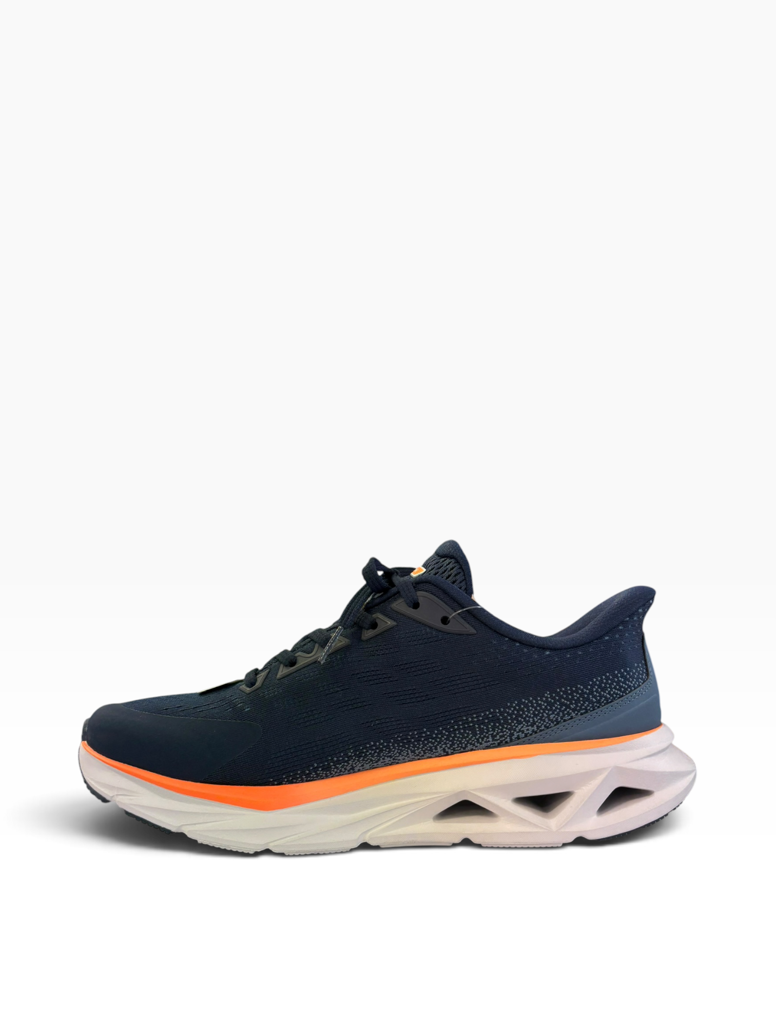 Skechers - Mens navy/orangw runner - Glide-step vortex