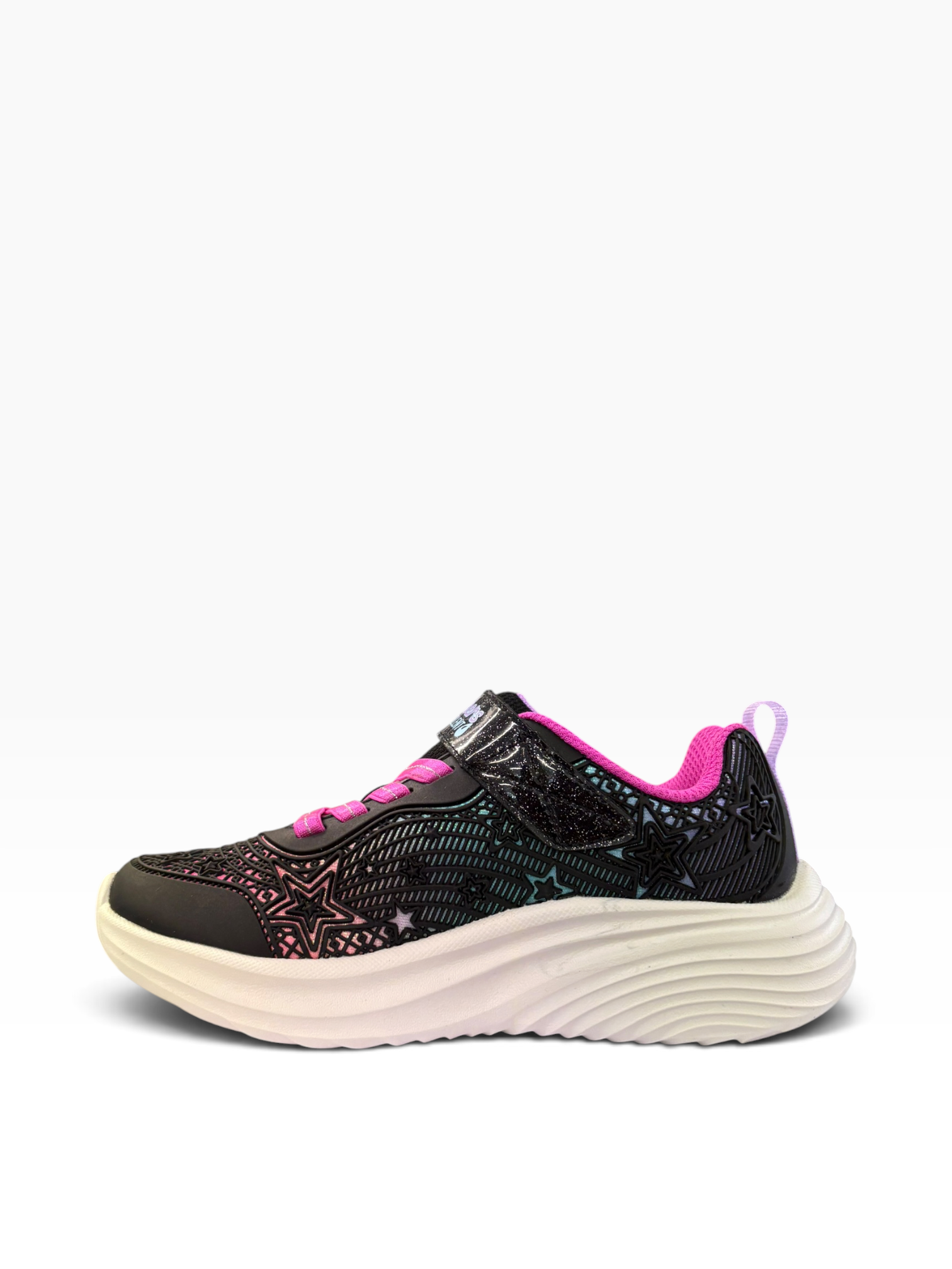 Skechers - Girls black/multi runner - Aqua twirl