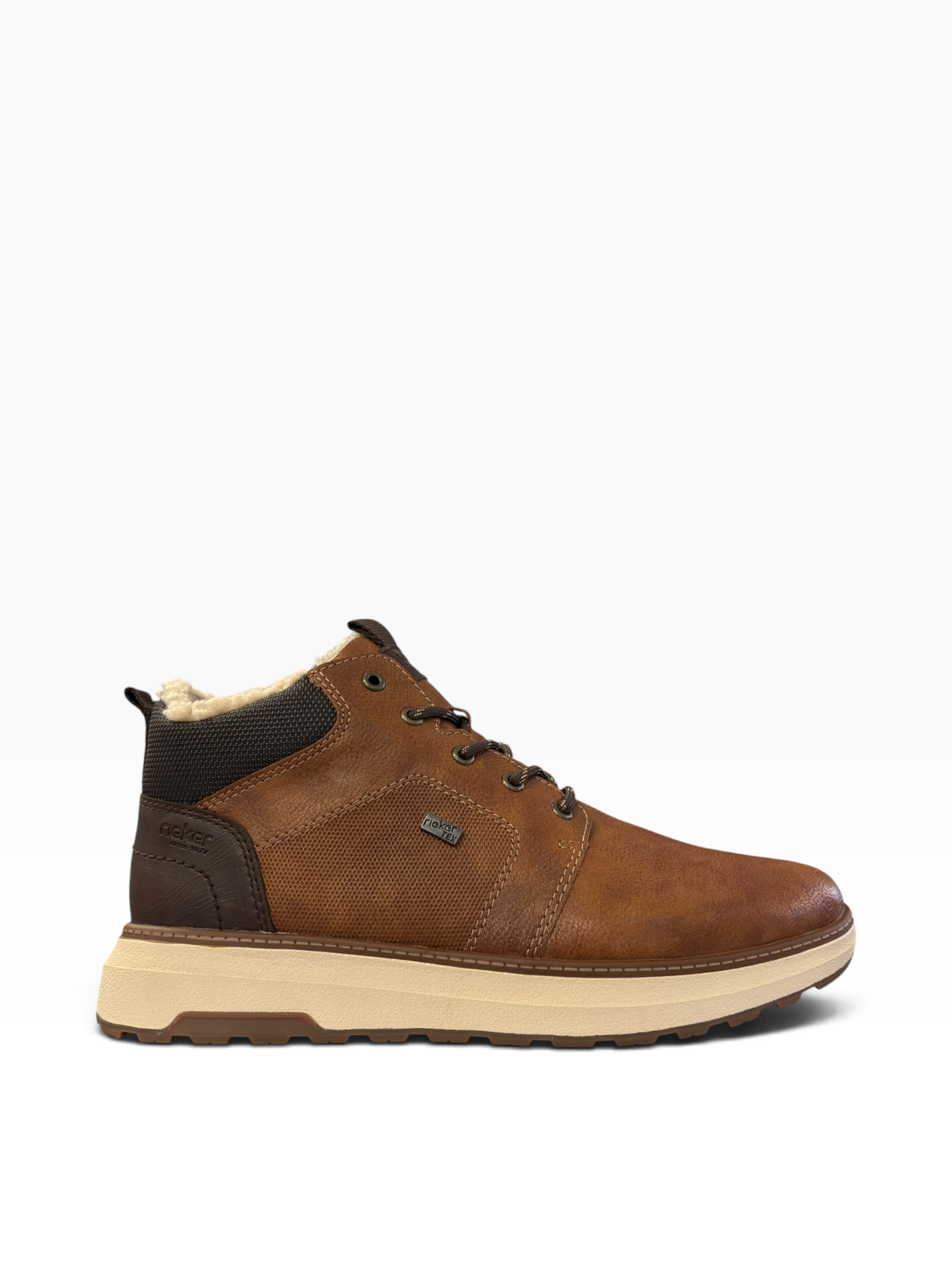 Rieker - Mens brown/fur waterproof boot - B5530-25