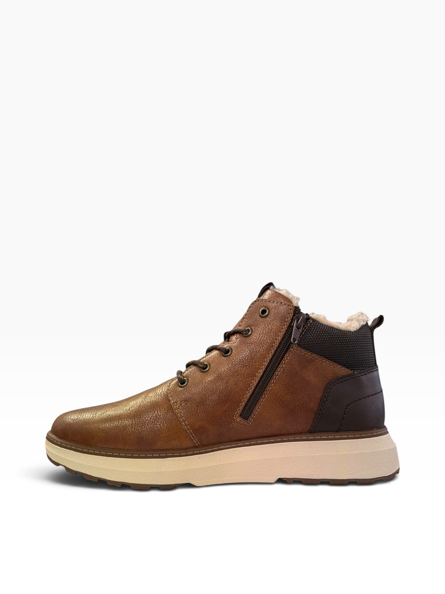 Rieker - Mens brown/fur waterproof boot - B5530-25
