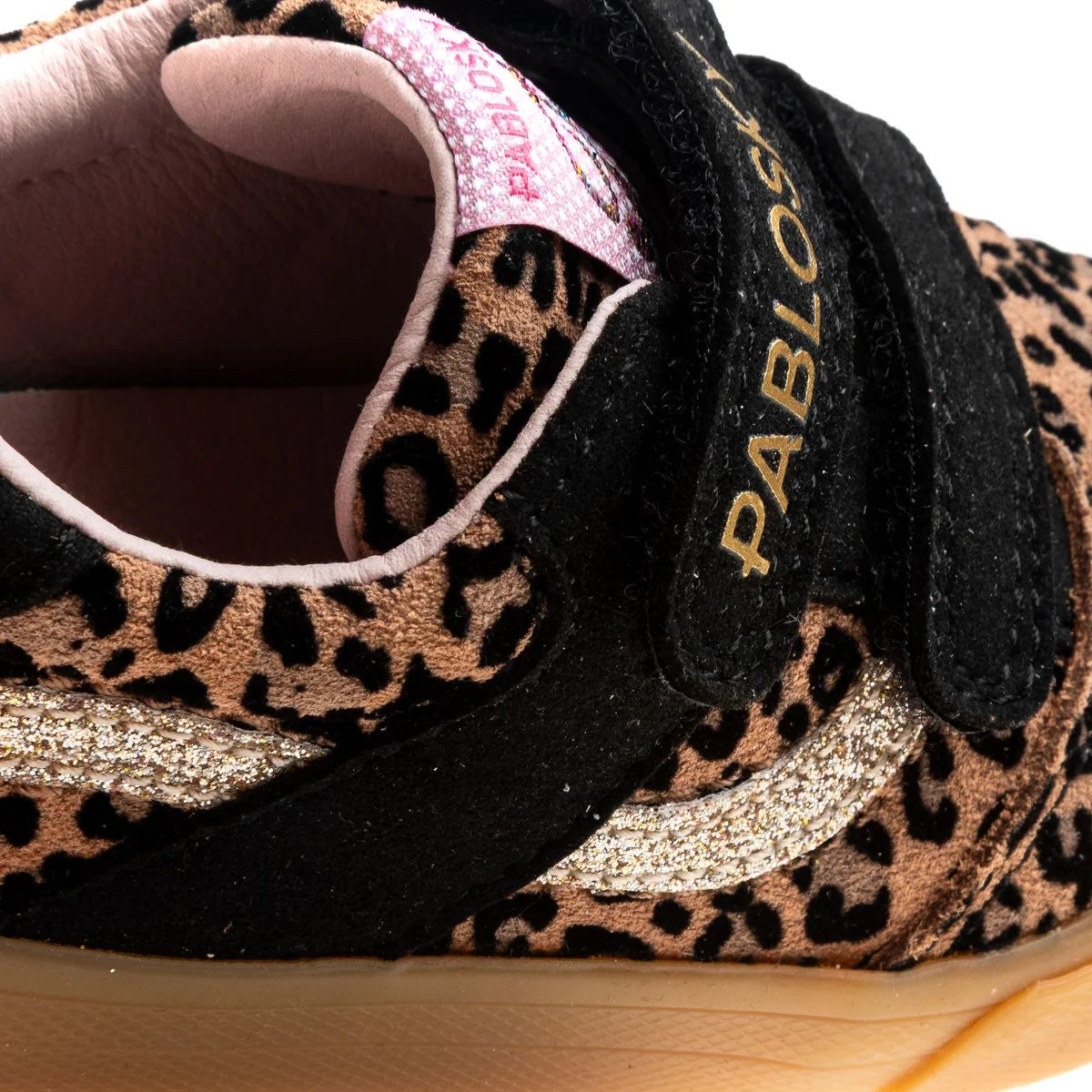 Pablosky - Girls leopard/black Velcro shoe - 987083