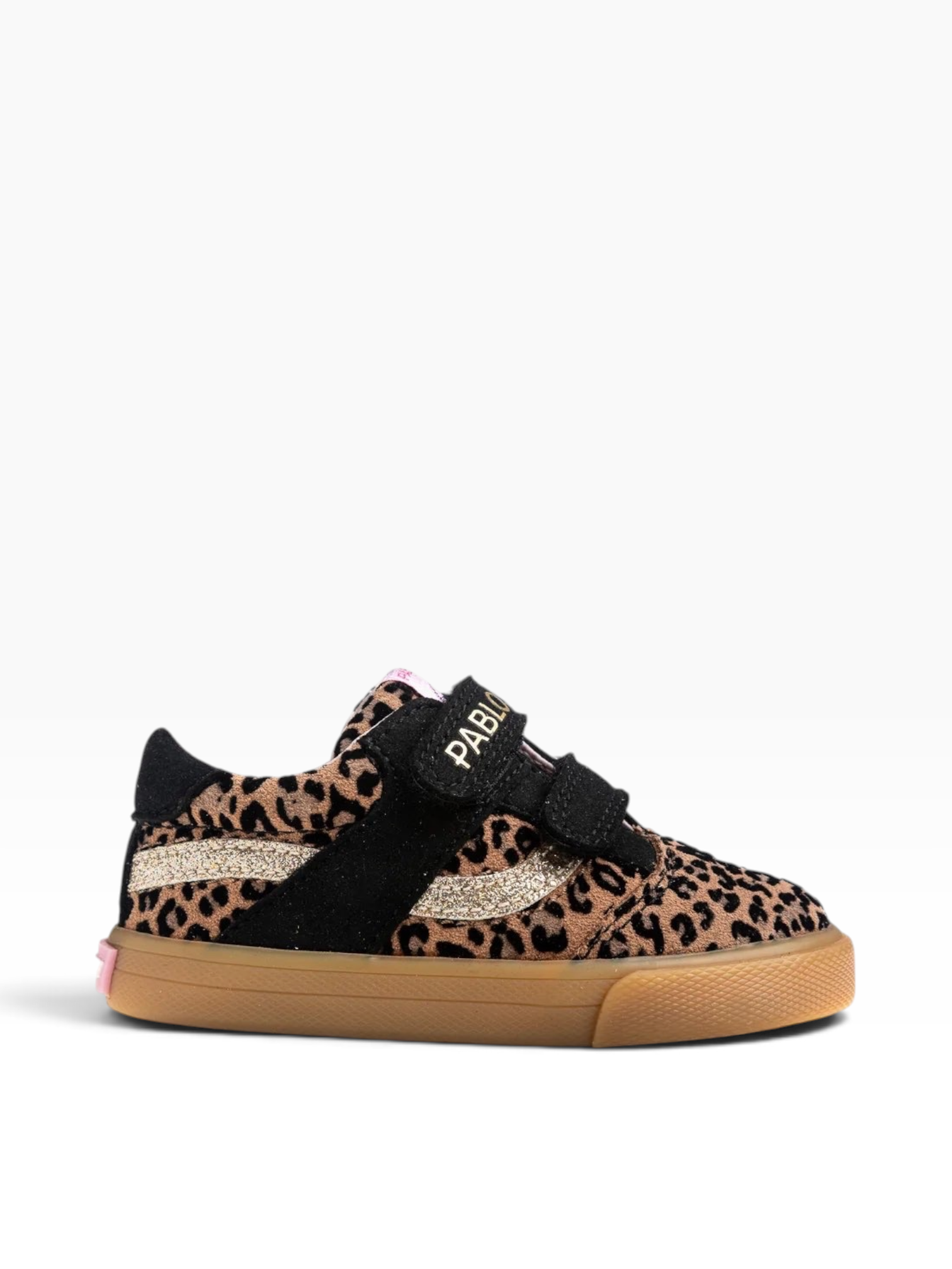 Pablosky - Girls leopard/black Velcro shoe - 987083