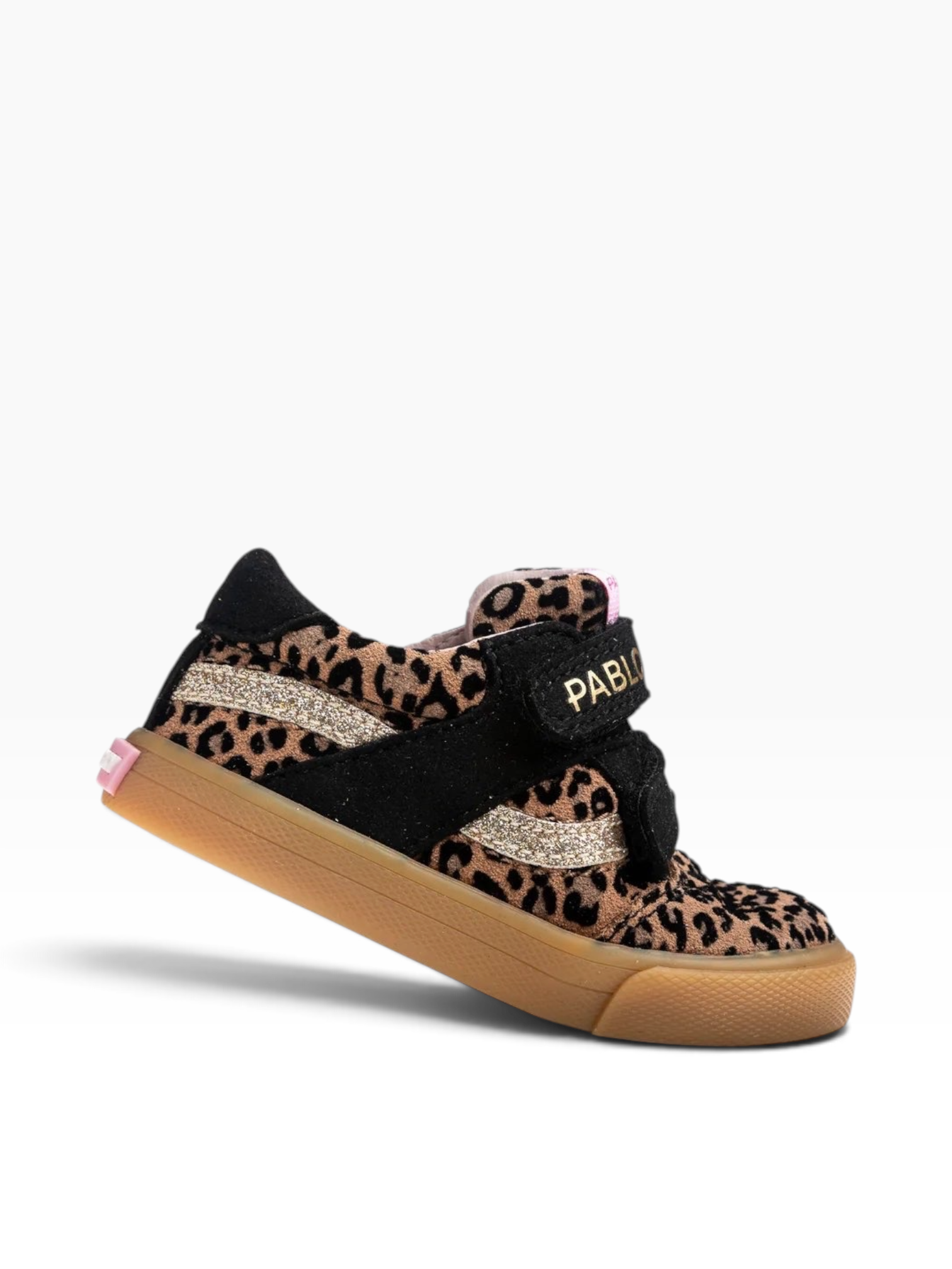 Pablosky - Girls leopard/black Velcro shoe - 987083