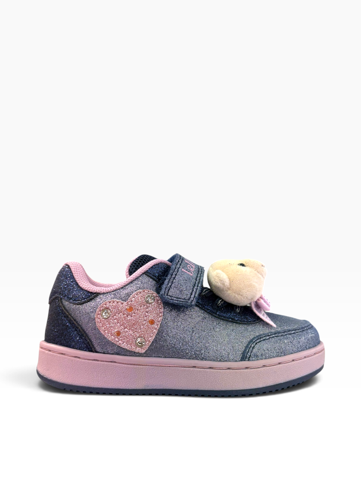 Lelli Kelly - Girls Navy/silver sparkles Teddy shoe - ORSETTO