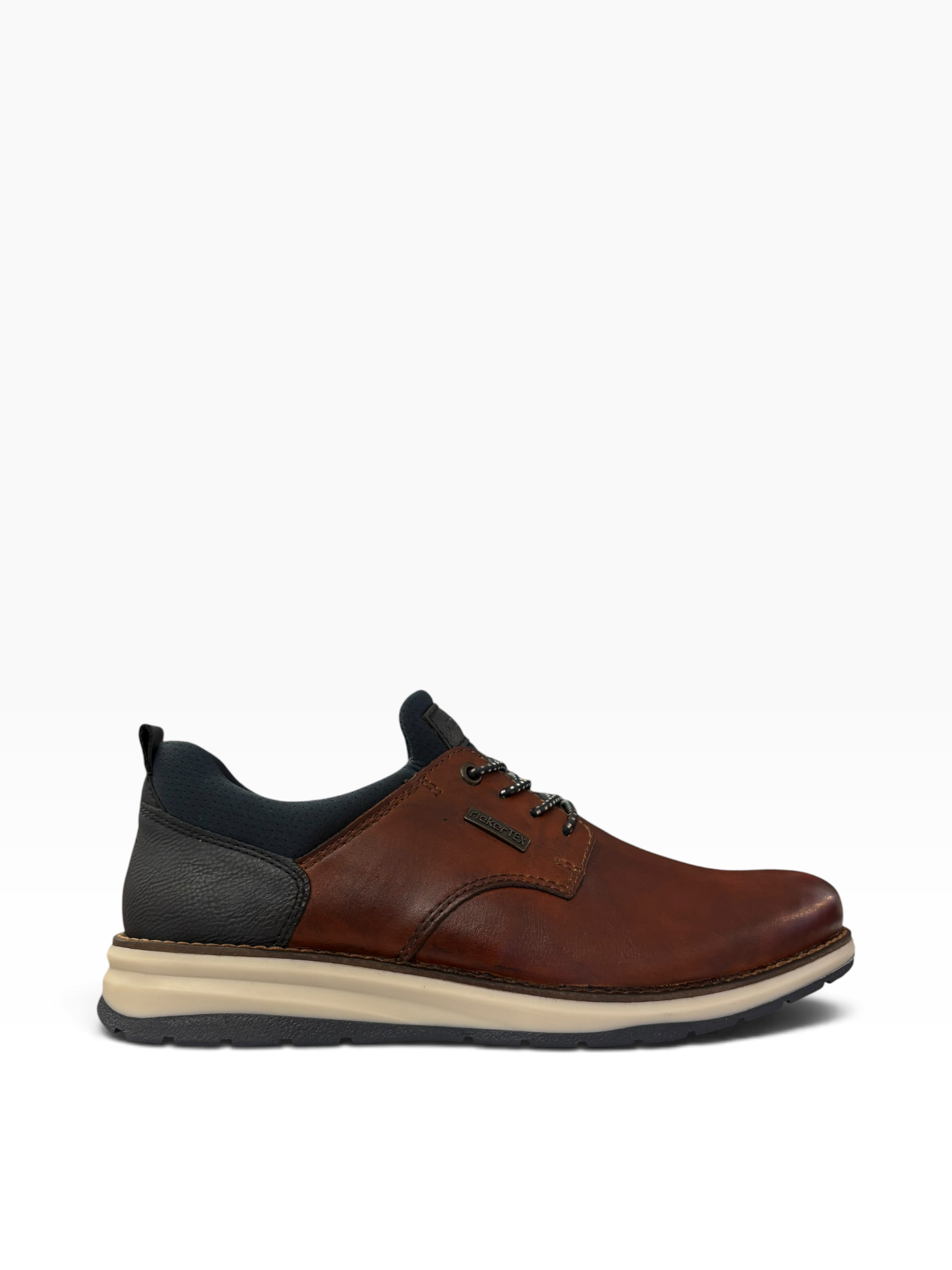 Rieker - Men’s brown/navy slip-on shoe - 14755-24