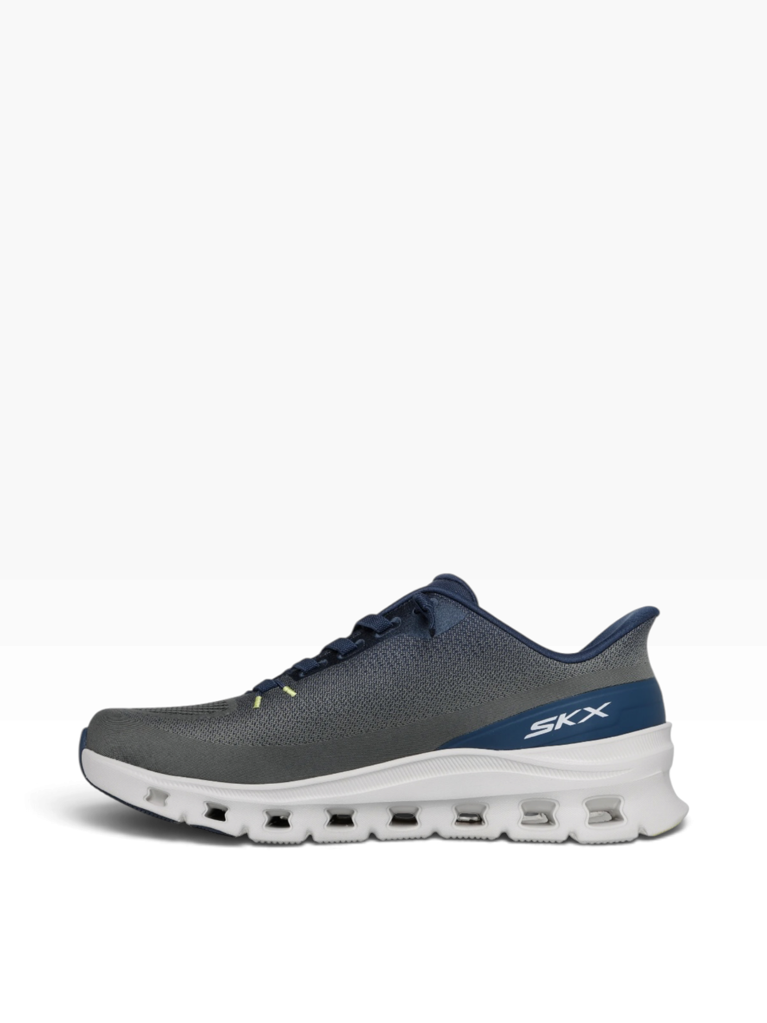 Skechers - Mens olive/navy slip-in runner- Arch Fit Glide-Step Pro