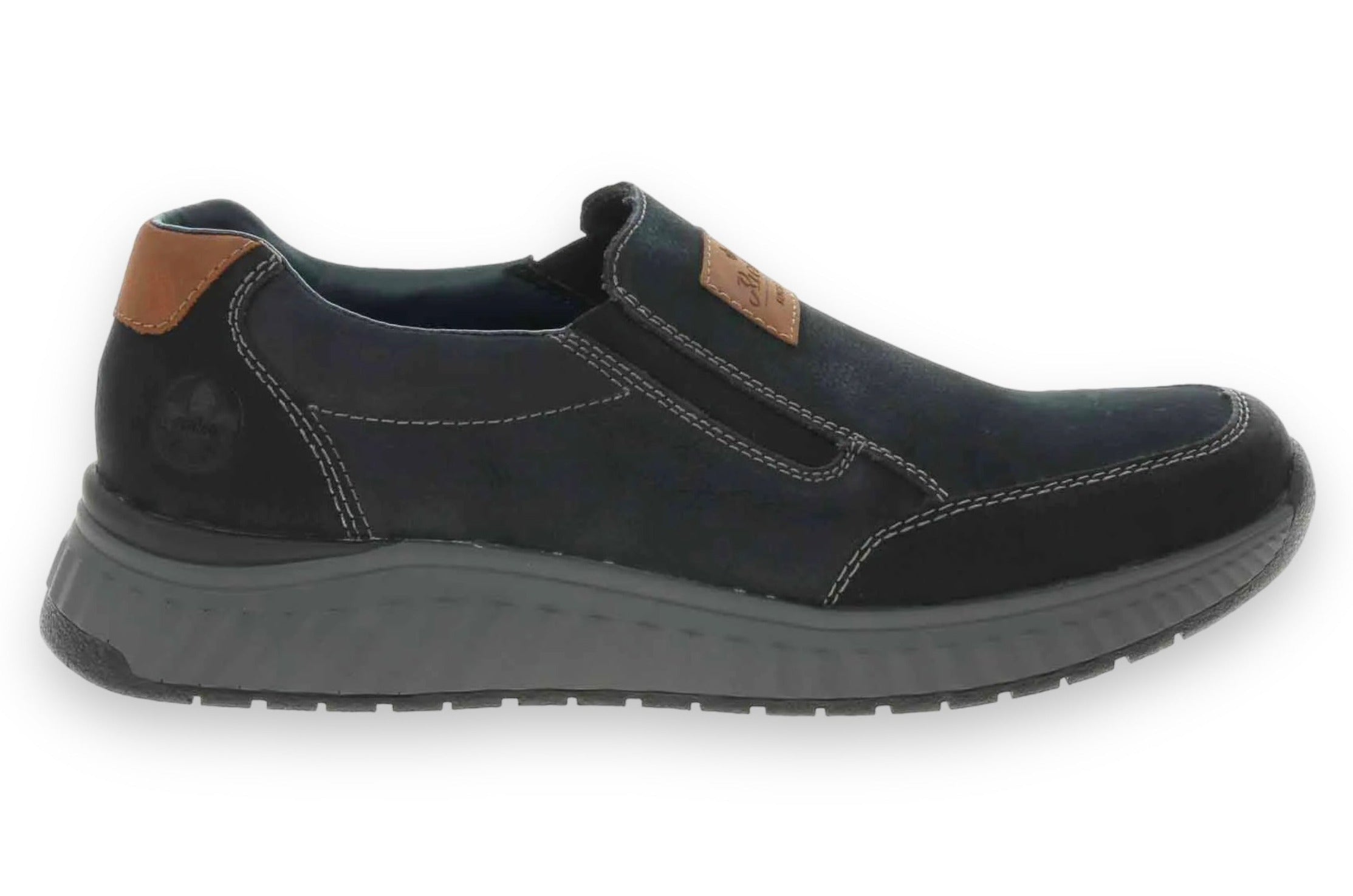 Rieker - Mens navy slip-on shoe - B0654-14