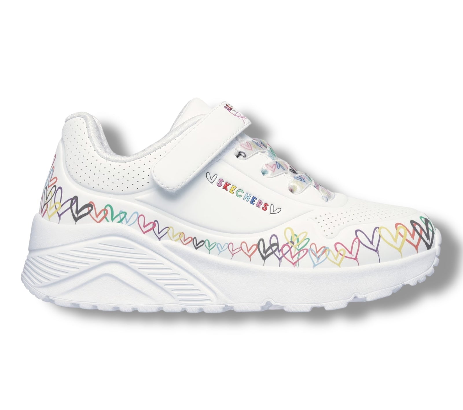 Skechers - Girls white/heart runner - Heart Craze