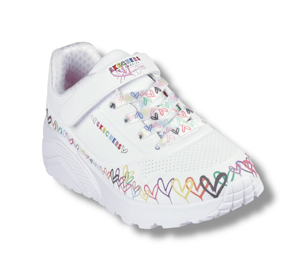 Skechers - Girls white/heart runner - Heart Craze