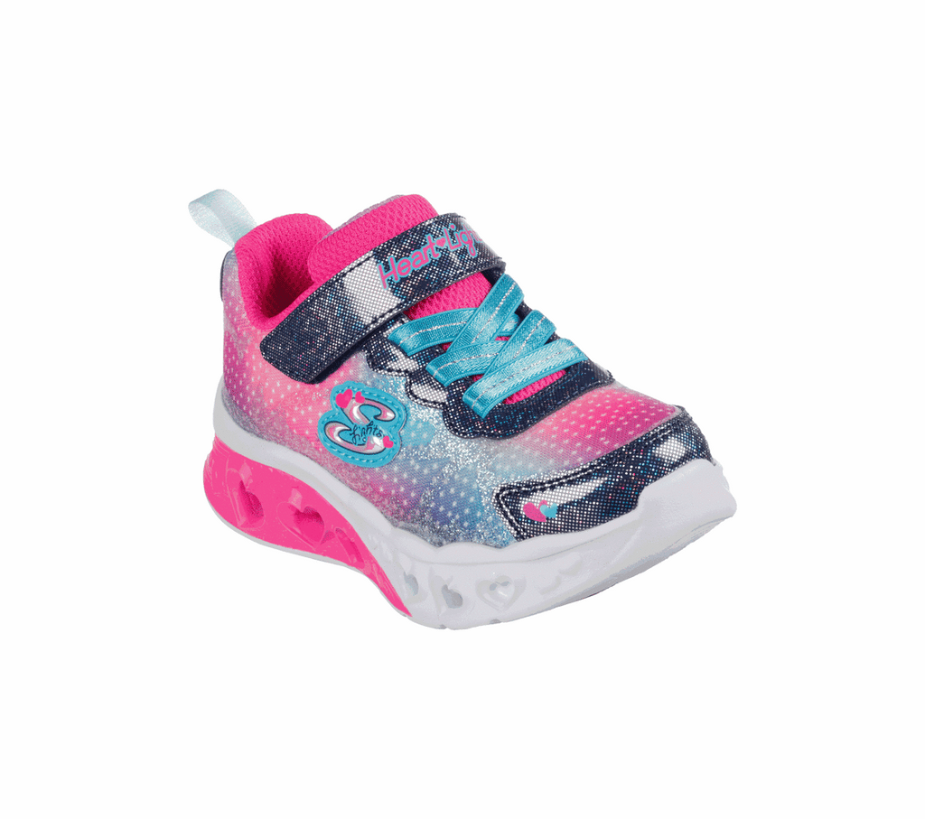 Skechers - Girls Navy & Multi Lights Shoes - Simply Love
