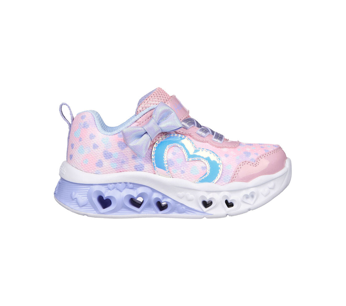 Skechers - Girls pink/lavender heart light-up runner - Kind Spirit