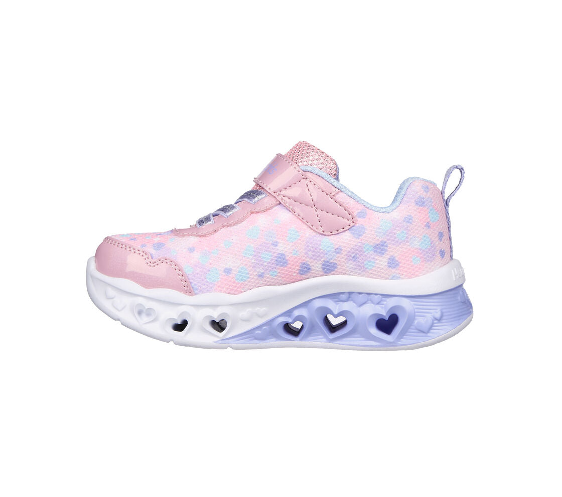 Skechers - Girls pink/lavender heart light-up runner - Kind Spirit