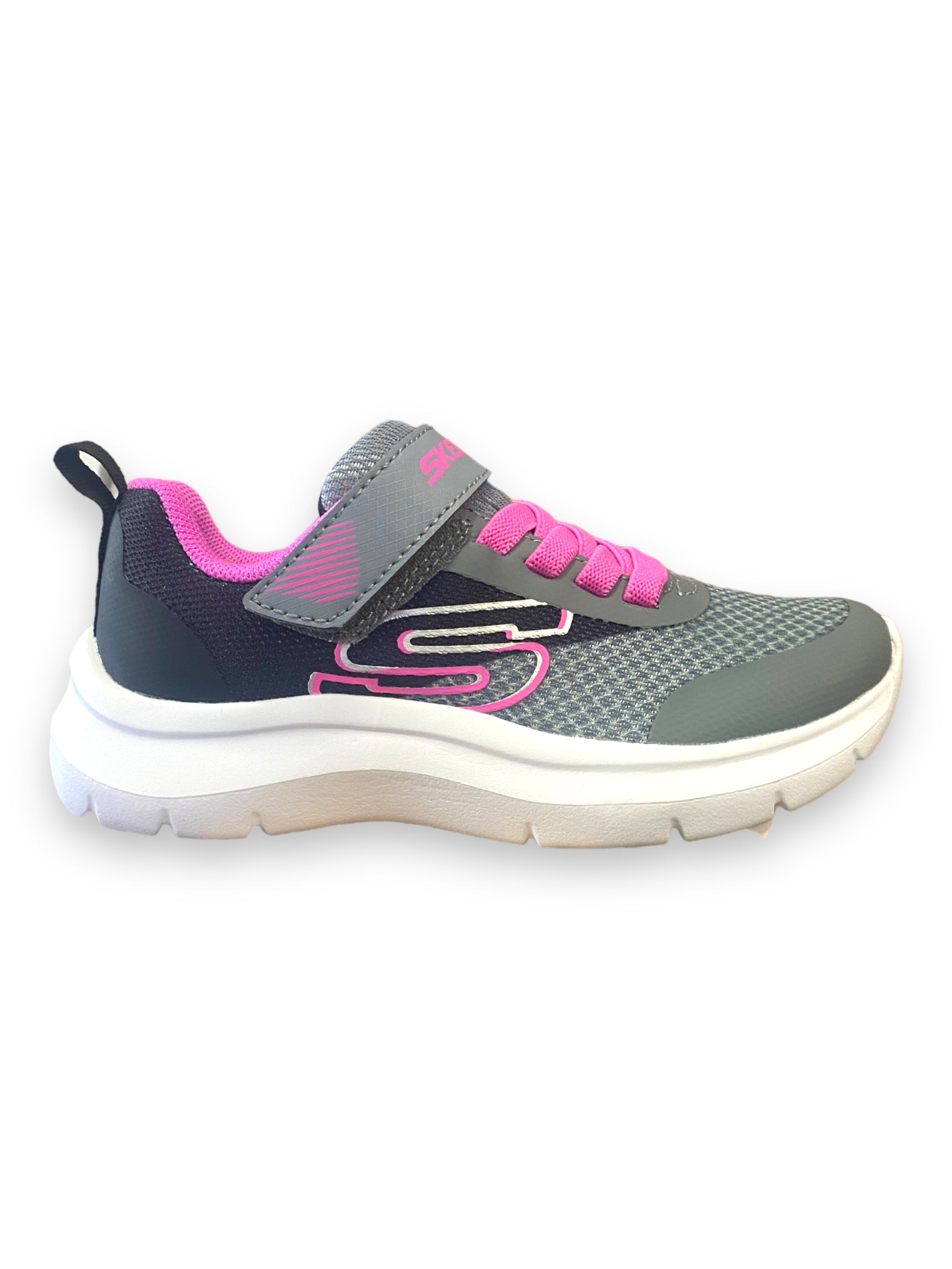 Skechers - Girls grey/pink/black runner - Trending colour