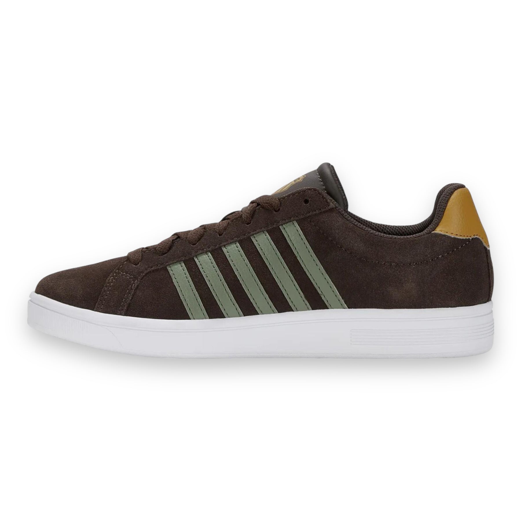 K-Swiss - Mens brown/ green stripe shoe - Court Tiebreak SDE
