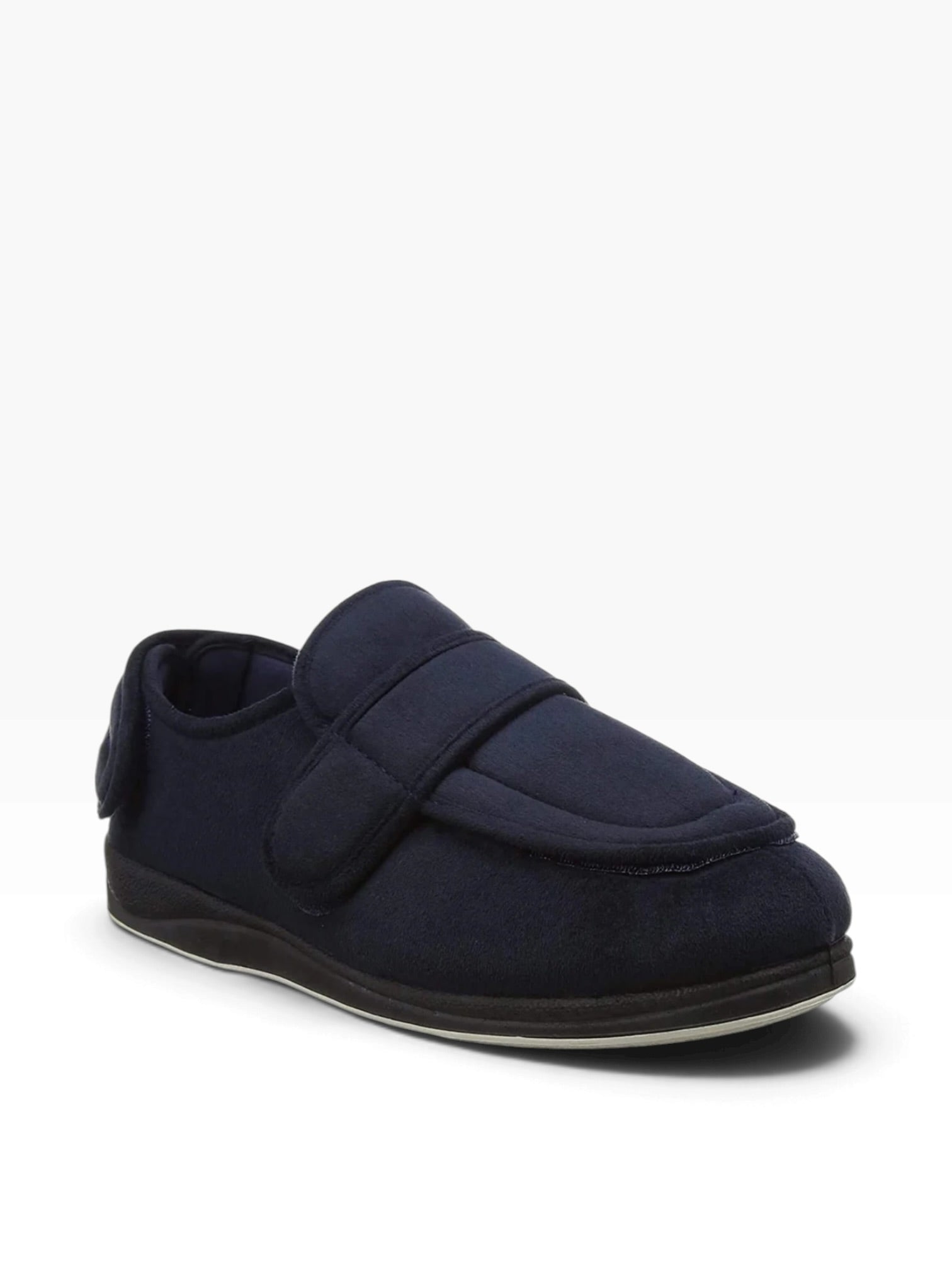 Padders - Mens navy velcro slipper - Wrap-6E