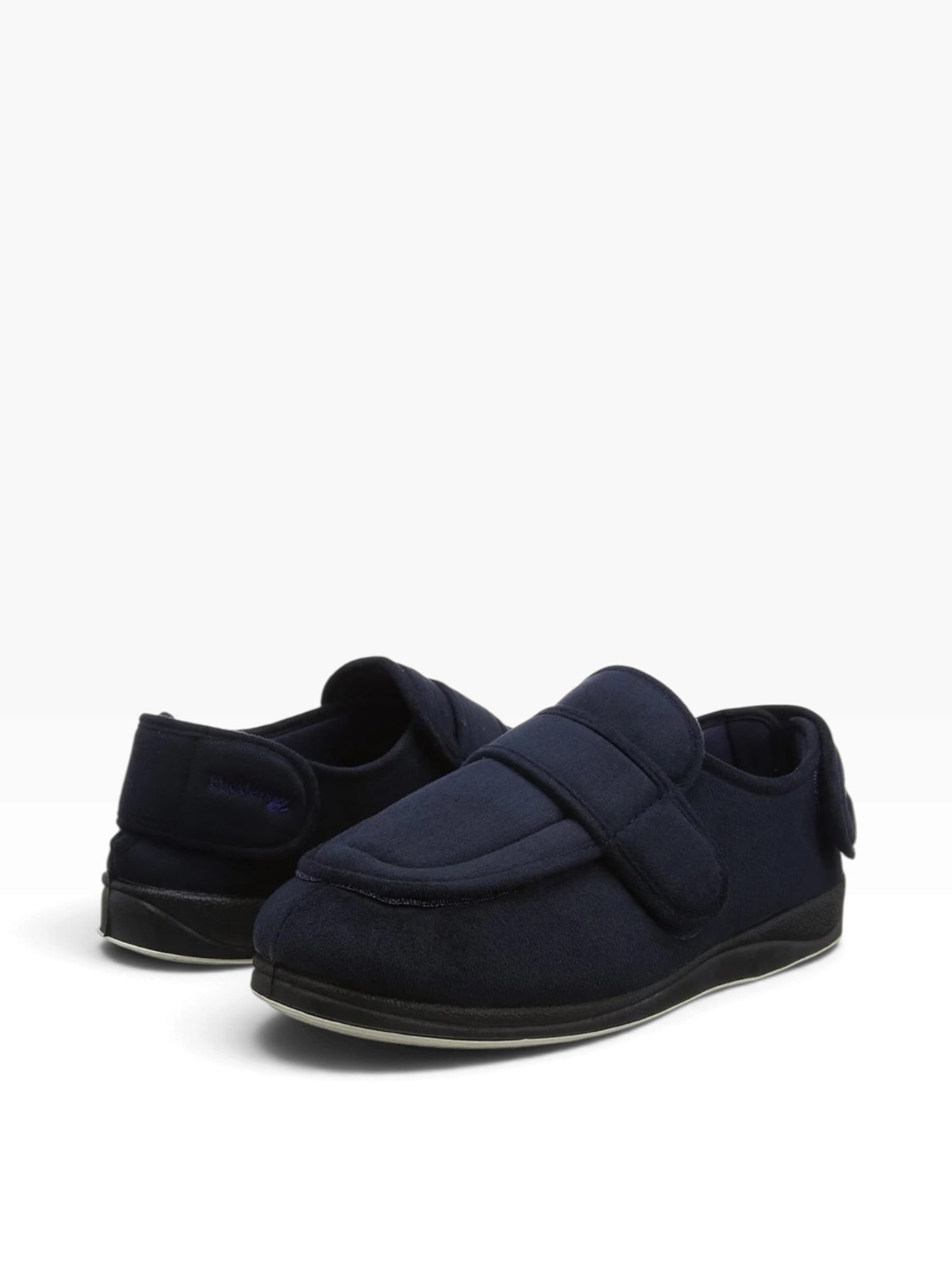 Padders - Mens navy velcro slipper - Wrap-6E