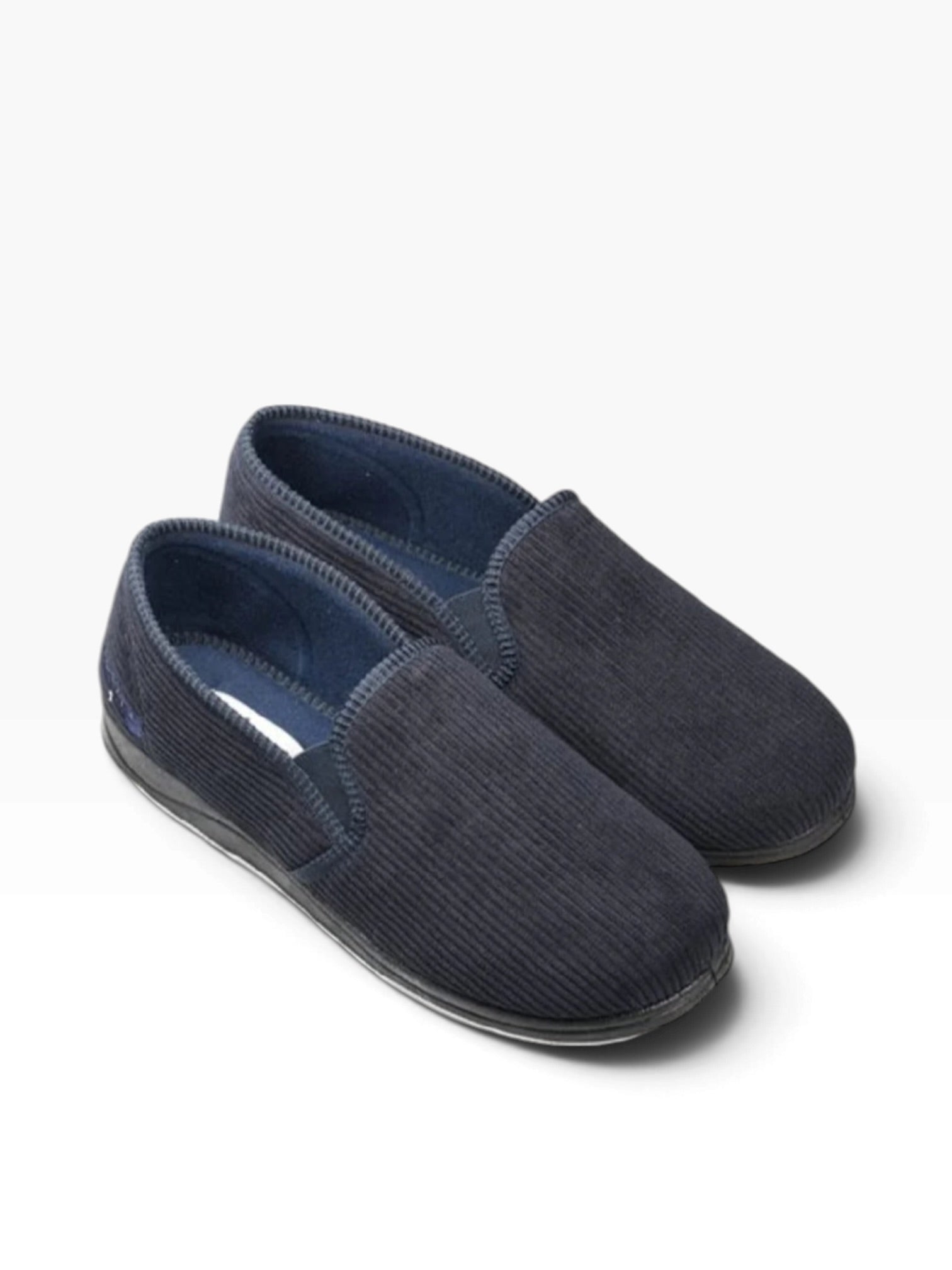 Padders - Mens navy wide fit slipper - Albert