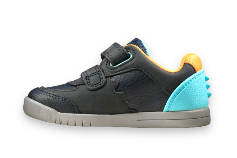 Clarks  - Navy & Orange - Rex Quest T